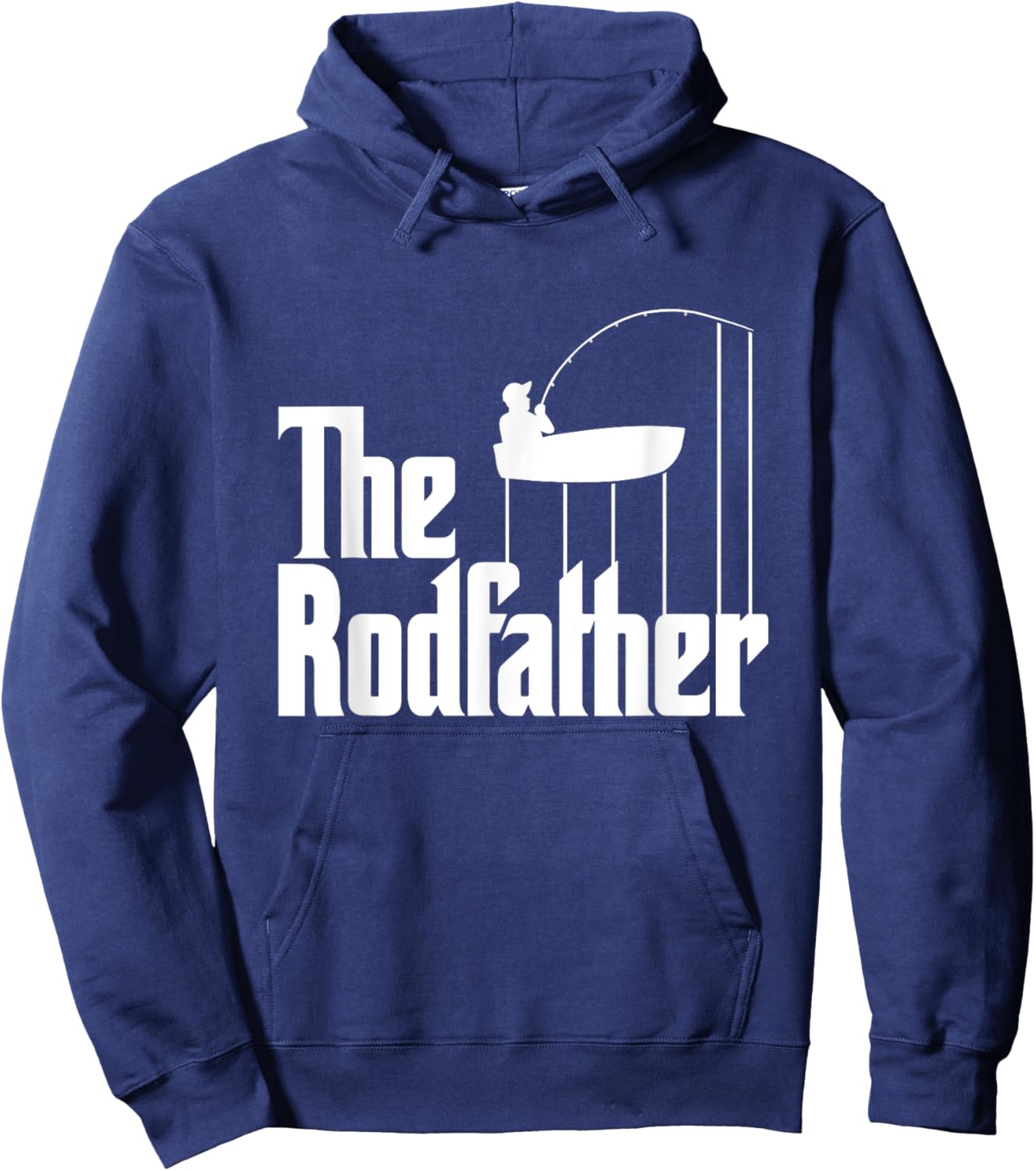 Funny Fishing Meme Of The Rodfather Fishing Rod Hoodie - Hoodie | Navy