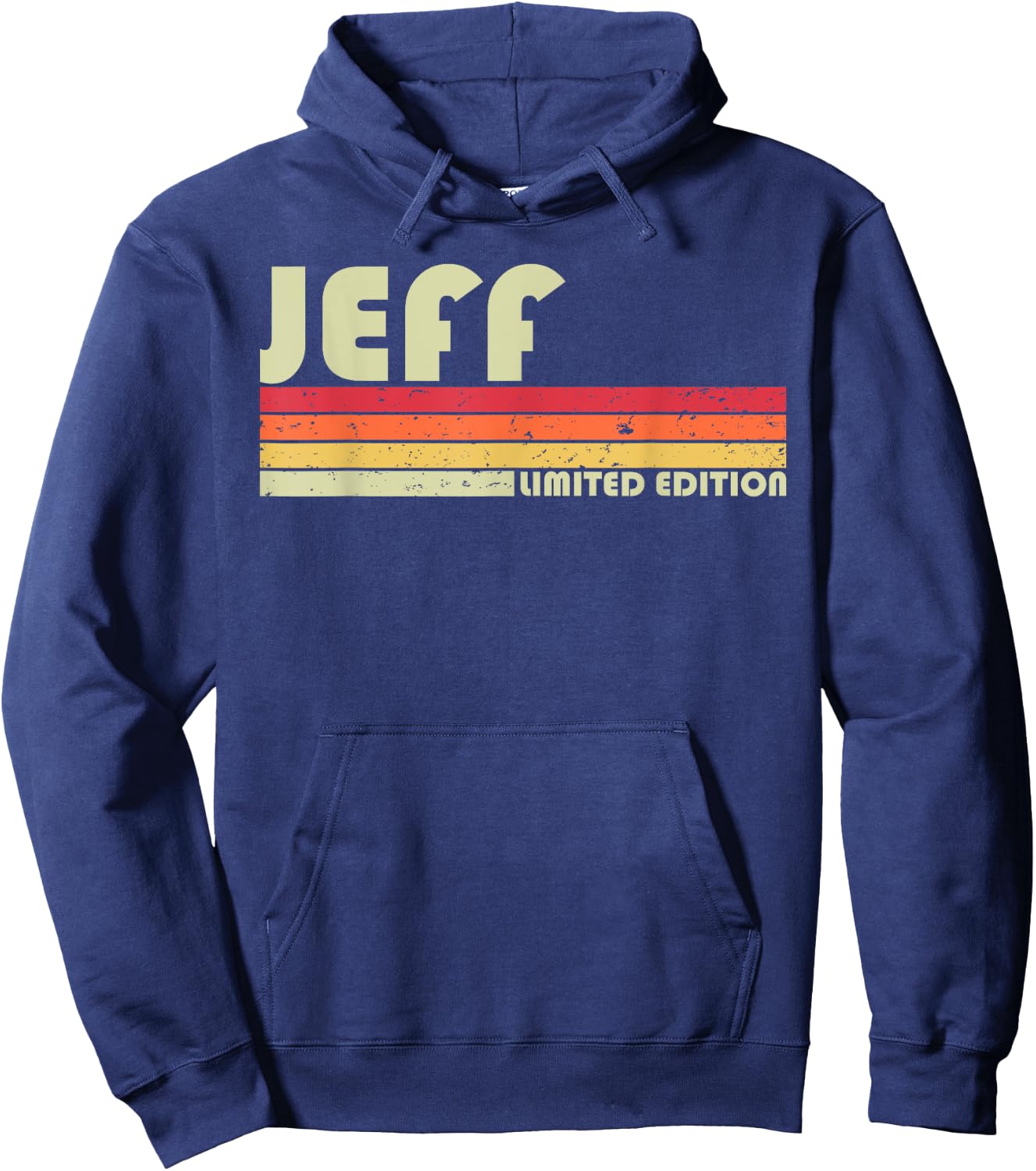 JEFF Gift Name Personalized Funny Retro Vintage Birthday Hoodie - Hoodie | Navy
