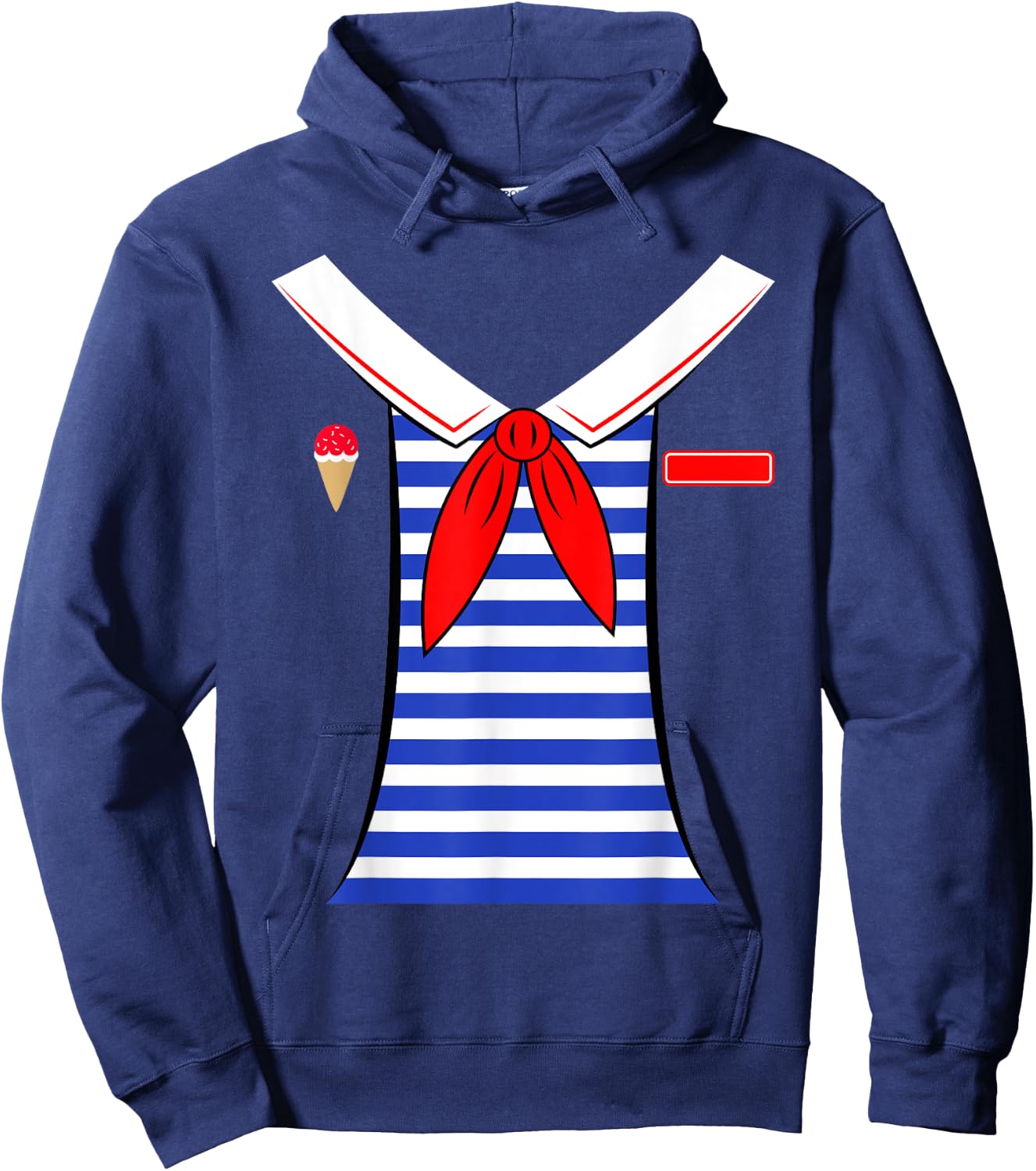 Funny Ice Cream Parlor Scoops Ahoy Costume Men Women Gift Hoodie - Hoodie | Navy