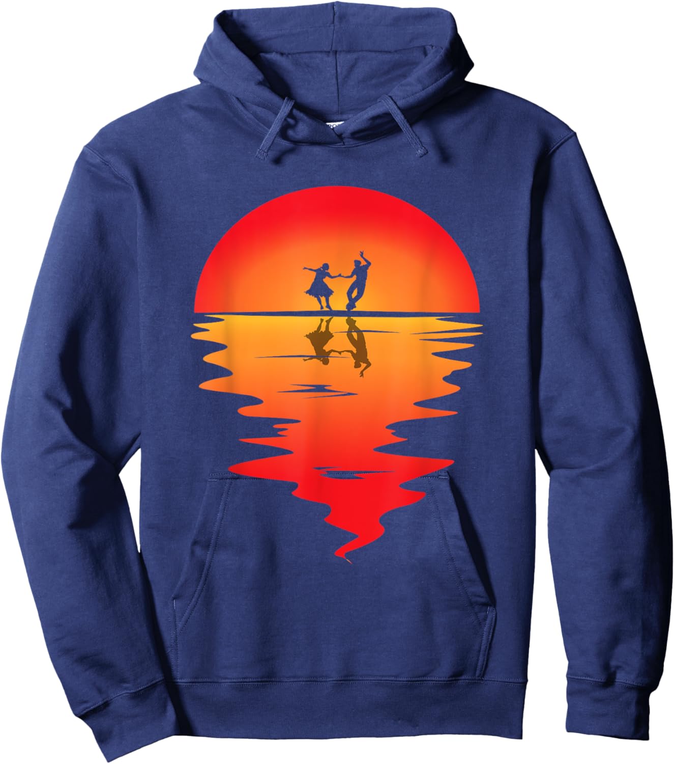 Square Dancing Sunset Square Dancer Vintage Square Dance Hoodie - Hoodie | Navy
