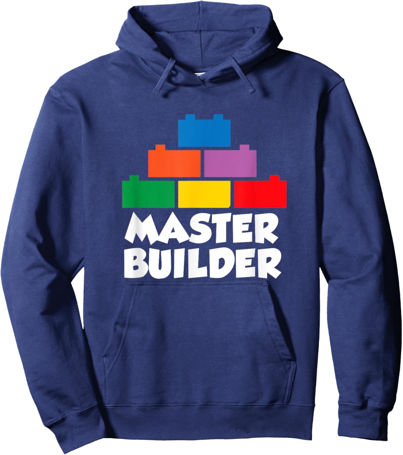 Brick Builder Blocks Building Master Builder Toys Kids Boys Hoodie - Hoodie | Navy