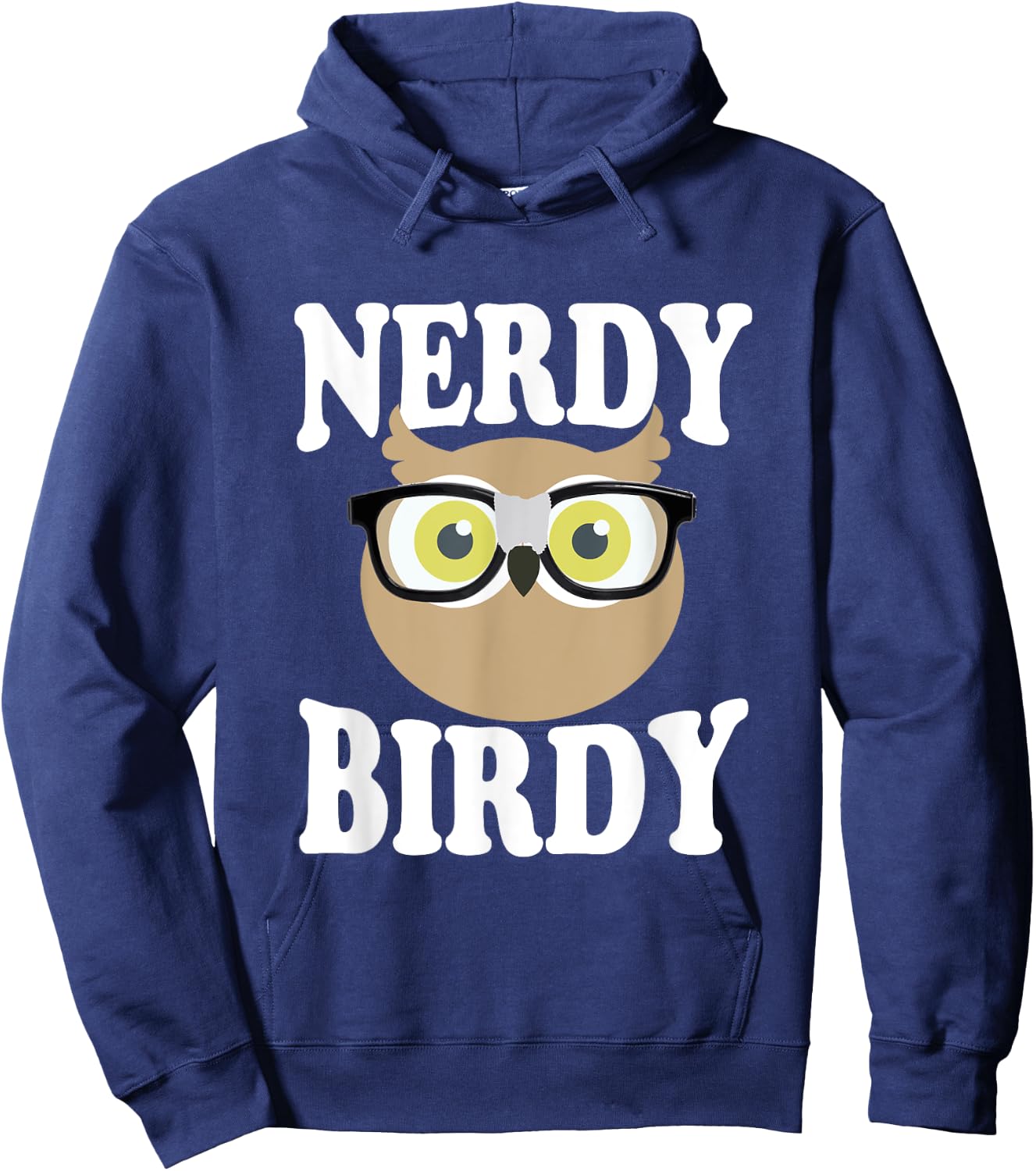 Nerdy Birdy Funny Owl Hoodie - Hoodie | Navy