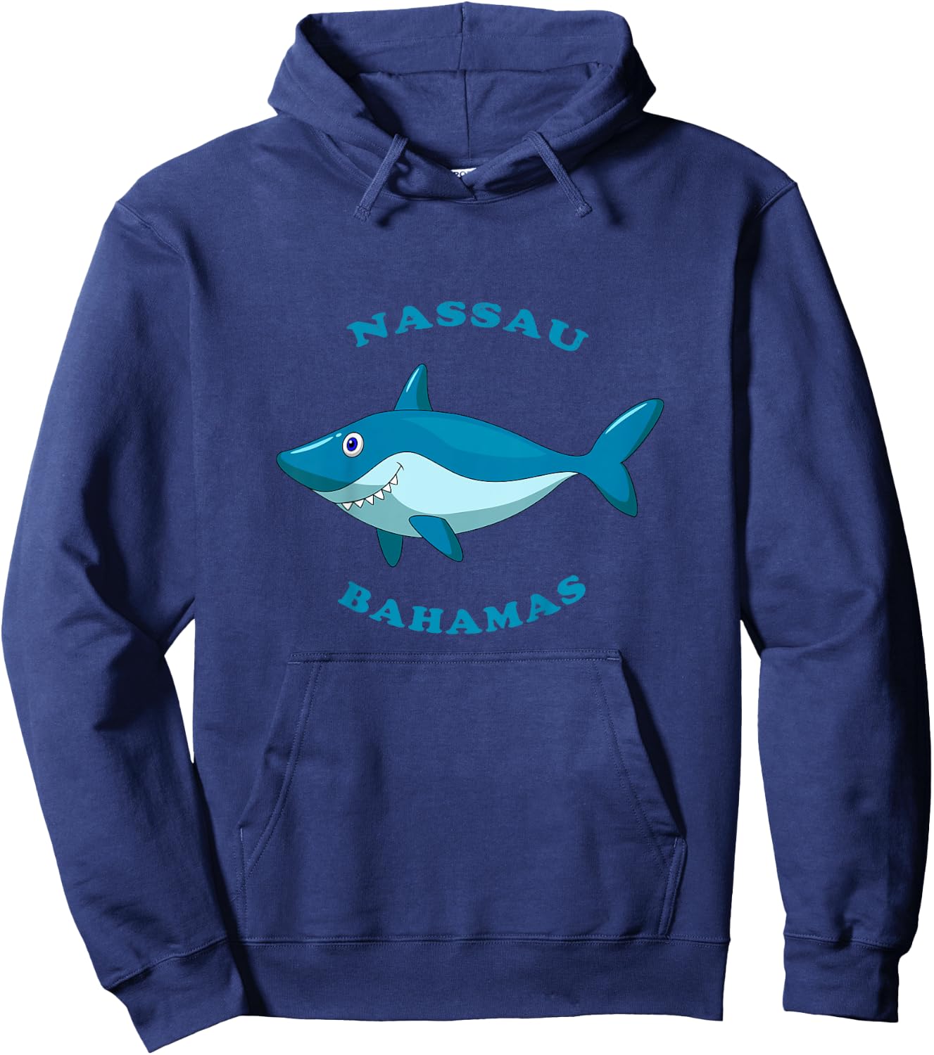 Kids Nassau, Bahamas Vintage Children's Shark Vacation Gift Hoodie - Hoodie | Navy