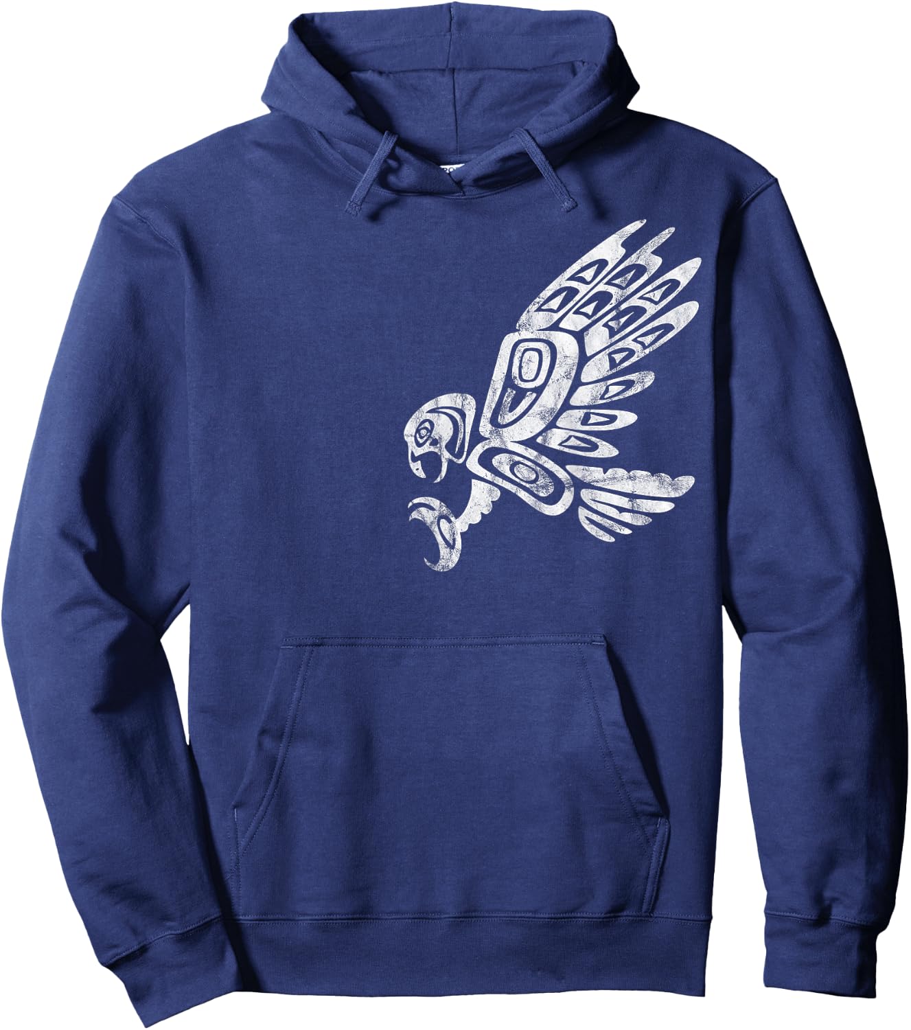 Falcon Abstract Haida Art Pacific Northwest Coast Bird Hoodie - Hoodie | Navy