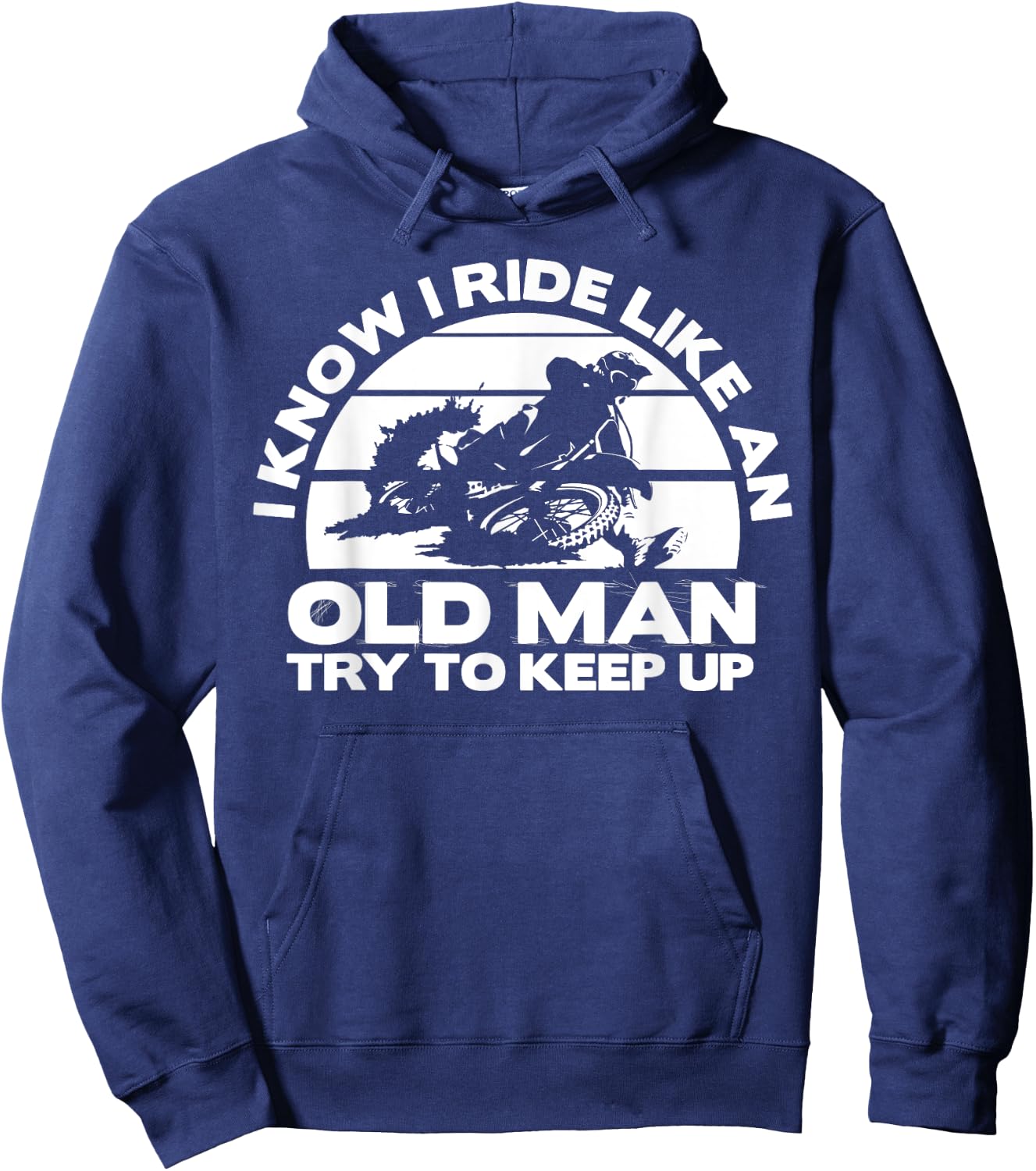 Old Man Bike | Funny Dirtbike Motocross design design Hoodie - Hoodie | Navy