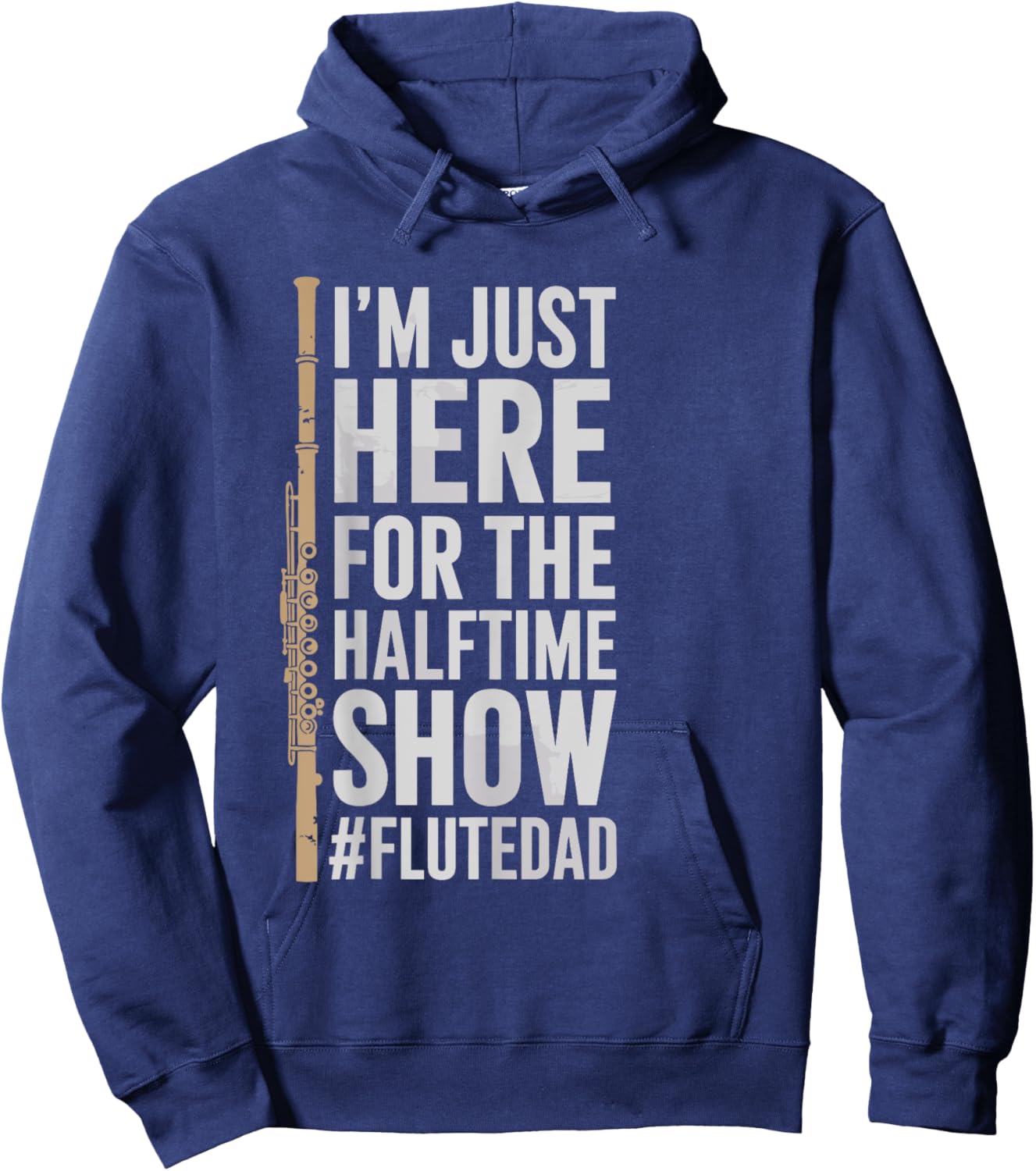 Flute Instrument Player Dad for Orchestra Flutist Hoodie - Hoodie | Navy