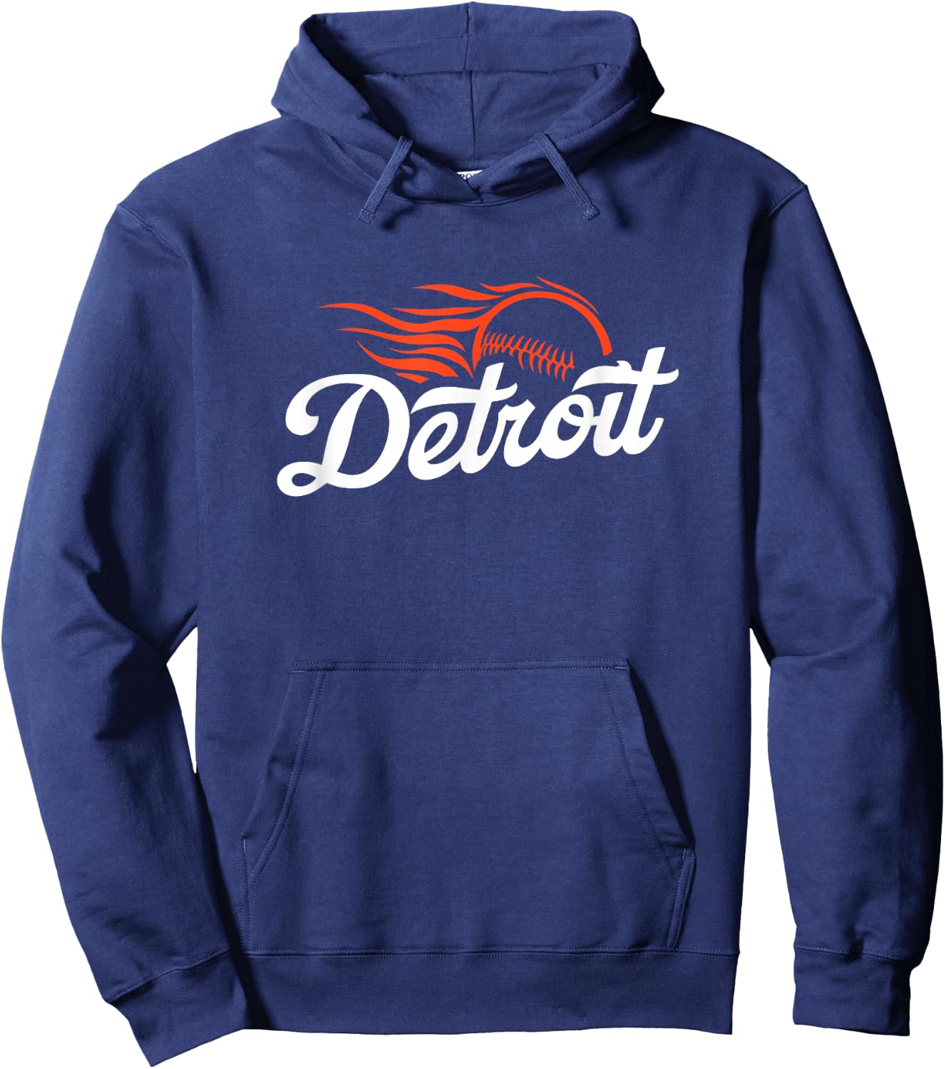Detroit Baseball Vintage Minimalist Retro Baseball Lover Hoodie - Hoodie | Navy