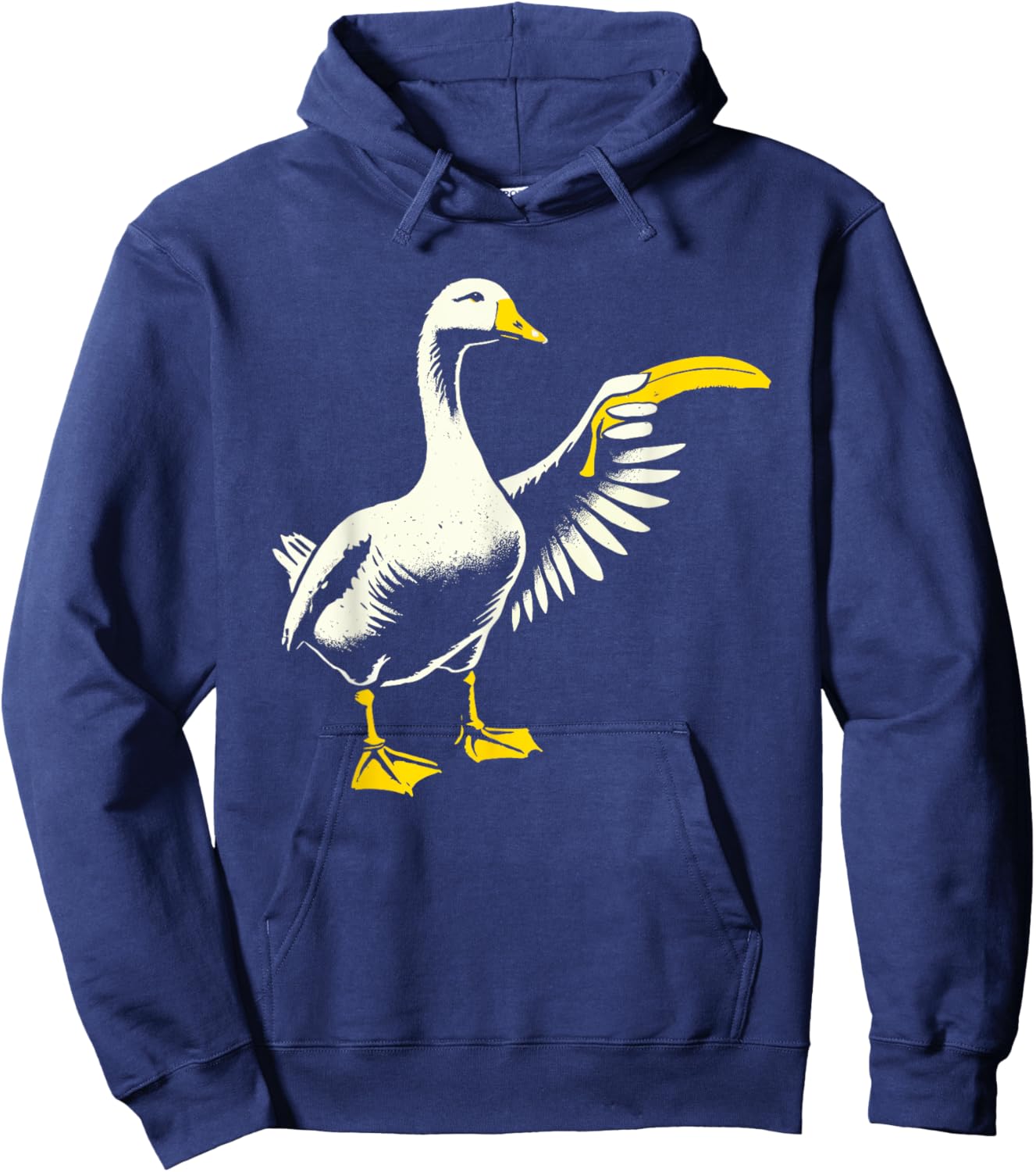 Silly Goose with Banana Meme Novelty Funny Goose Hoodie - Hoodie | Navy