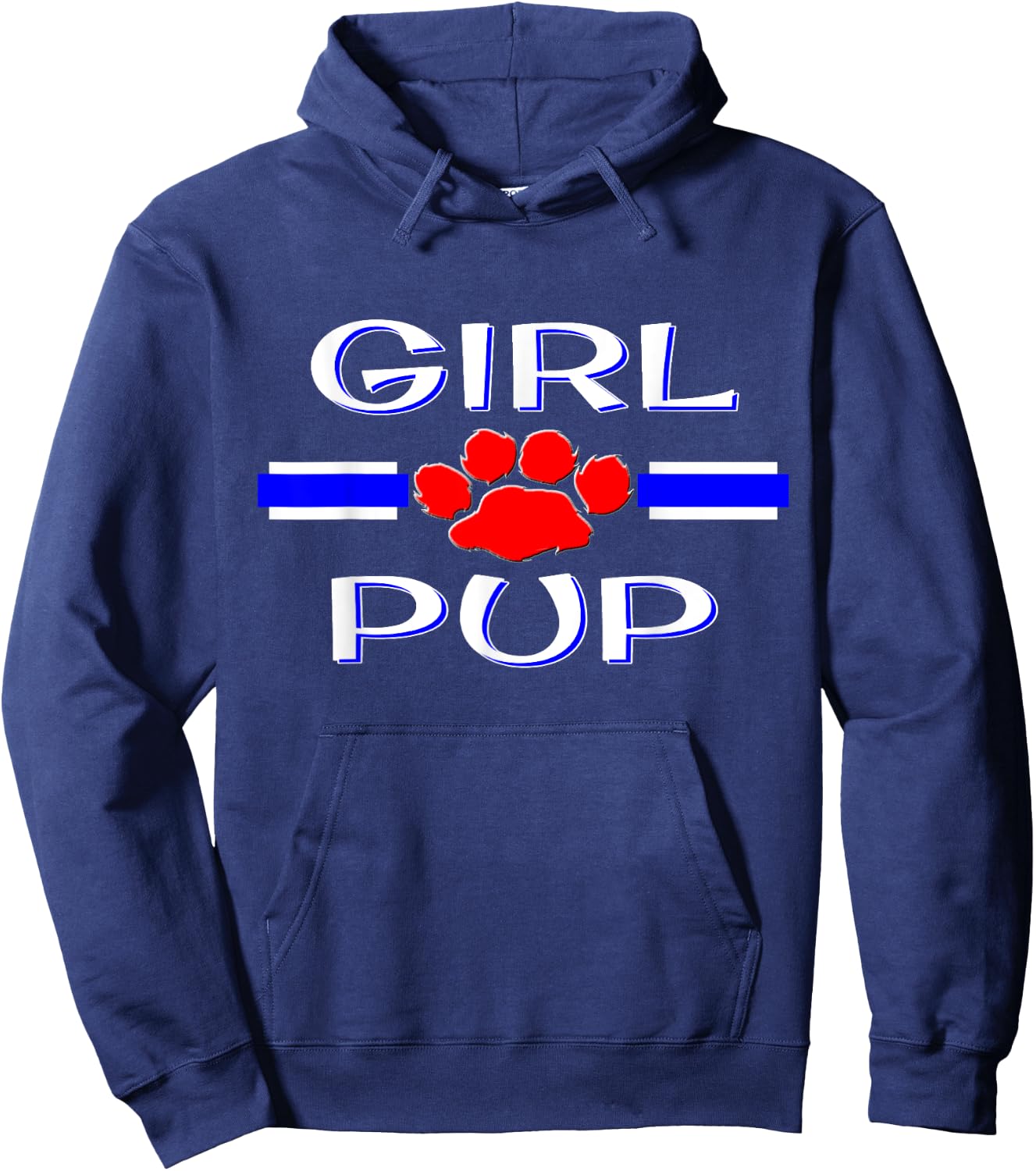 Girl Pup Play Gear, Human PetPlay Gift, BDSM Puppy Fetish Hoodie - Hoodie | Navy