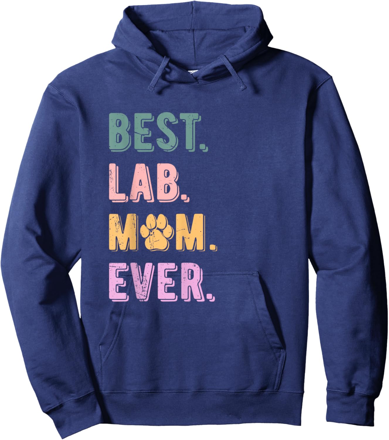 Best Lab Mom Ever Labrador Retriever Dog Mom Vintage Hoodie - Hoodie | Navy