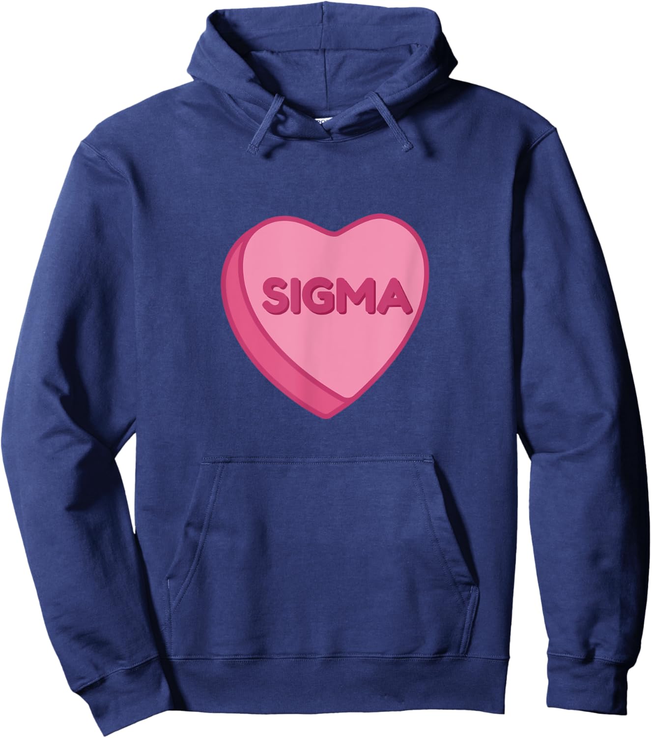 Sigma Gen Alpha Valentine's Day Shirt Rizzler Candy Heart Hoodie - Hoodie | Navy