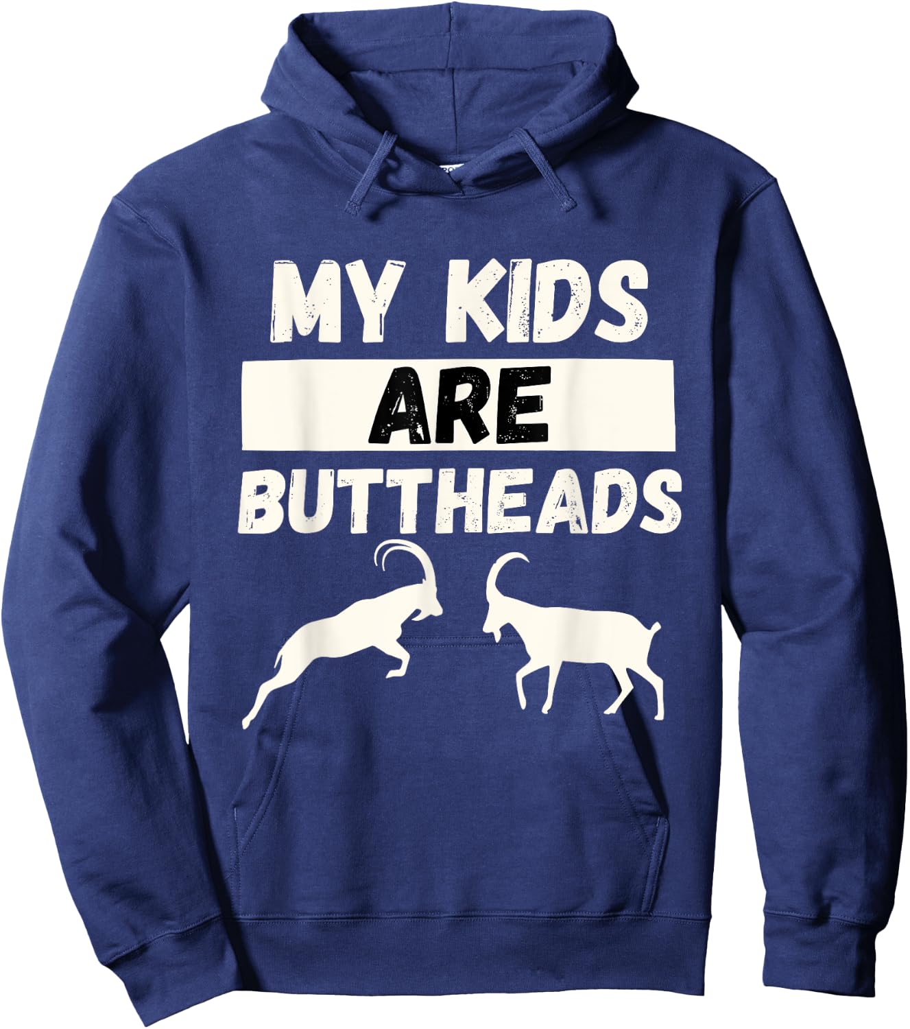My Kids Are Goats - Funny Goat Mom & Goat Lover Farming Gift Hoodie - Hoodie | Navy