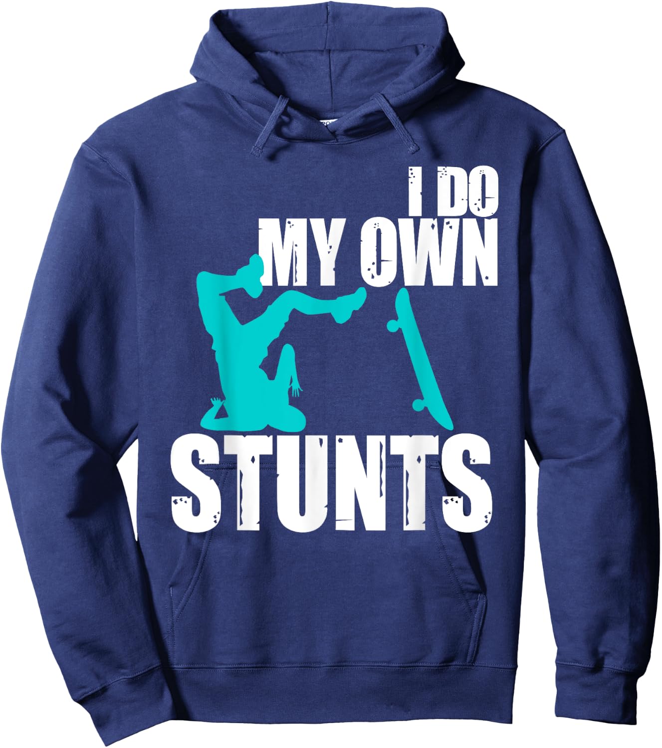 Funny I Do My Own Stunts | Skateboarding Gift Boys Girls Hoodie - Hoodie | Navy