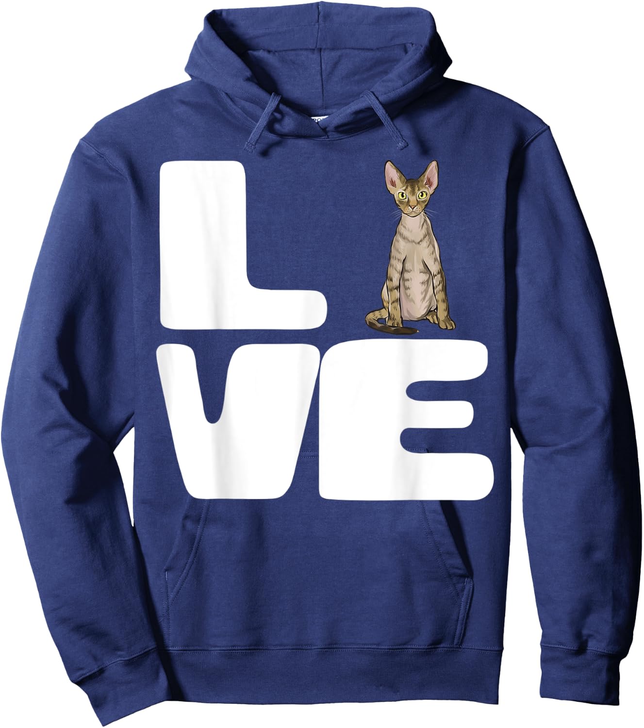 I Love My Devon Rex Cat Lover Gift Women Hoodie - Hoodie | Navy