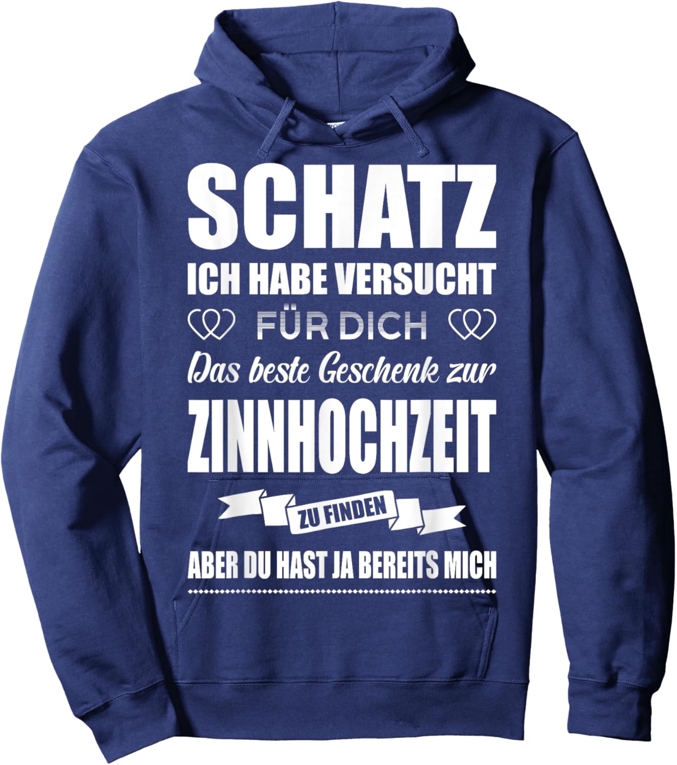 33 Jahre Ehe Zinnhochzeit Hochzeitstag Ehemann Ehefrau Hoodie - Hoodie | Navy