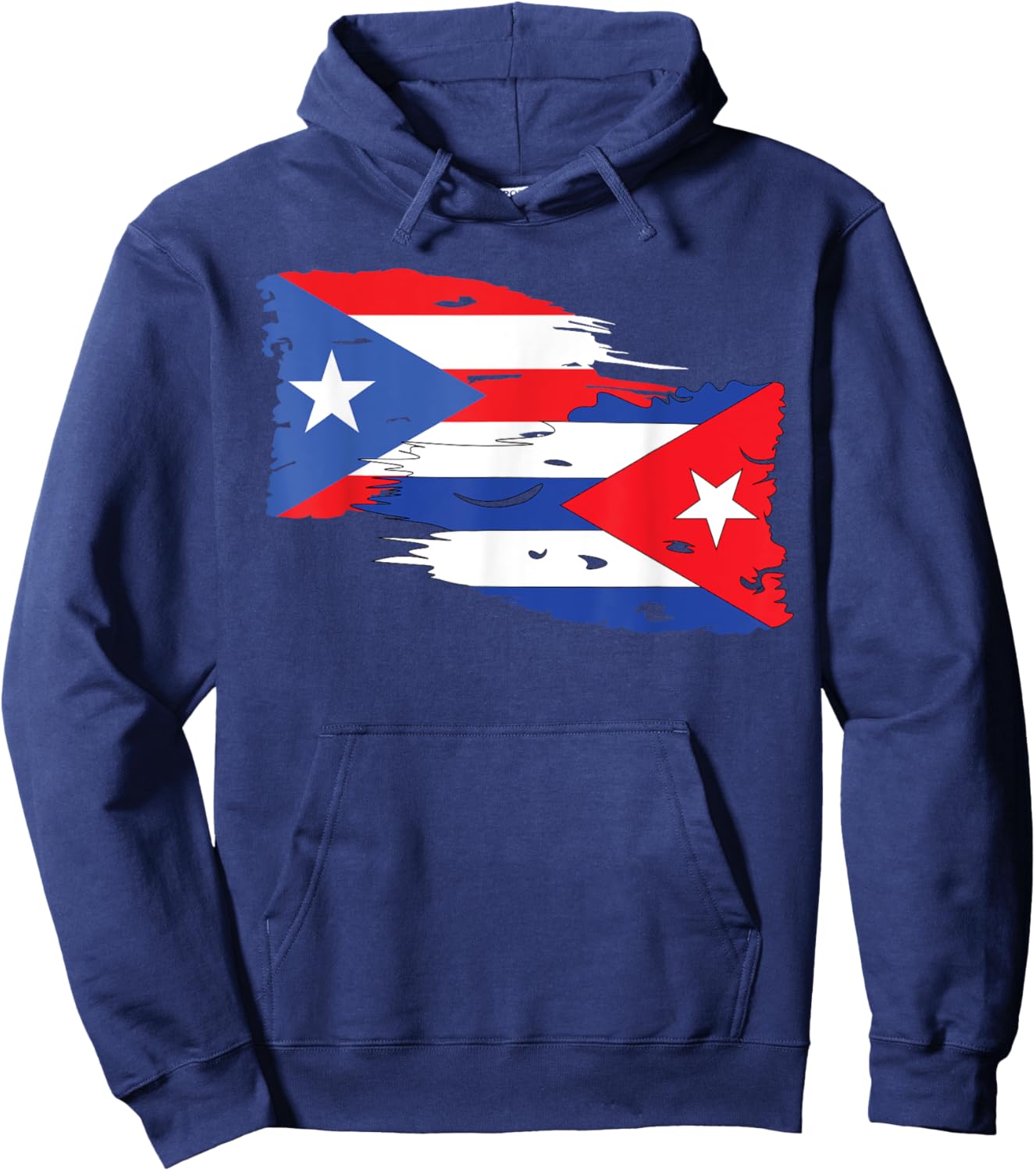 Cuban Puerto Rican Puerto Rico Flag Cuban Flag Pride Hoodie - Hoodie | Navy