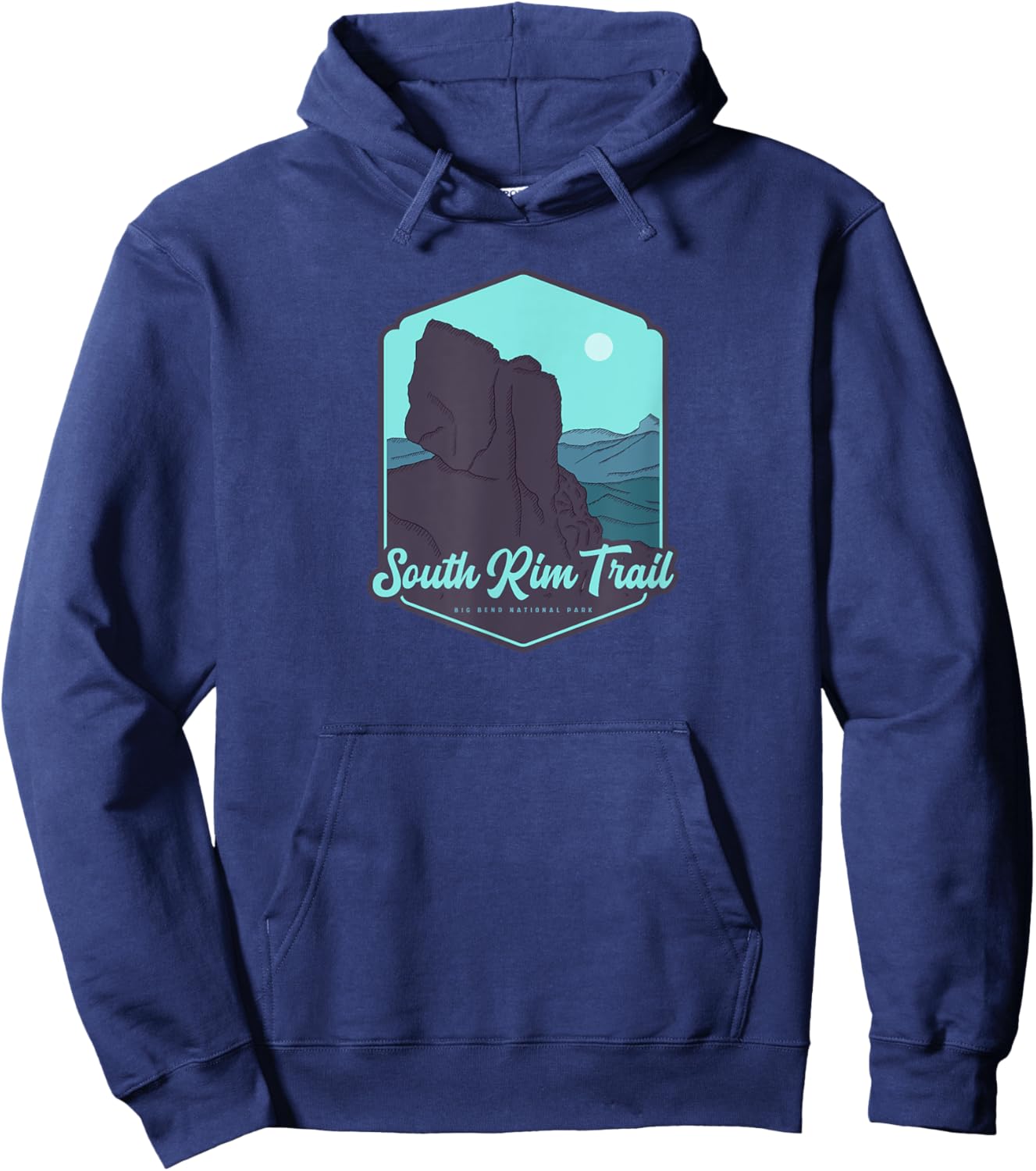 South Rim Trail - Big Bend National Park Hoodie - Hoodie | Navy