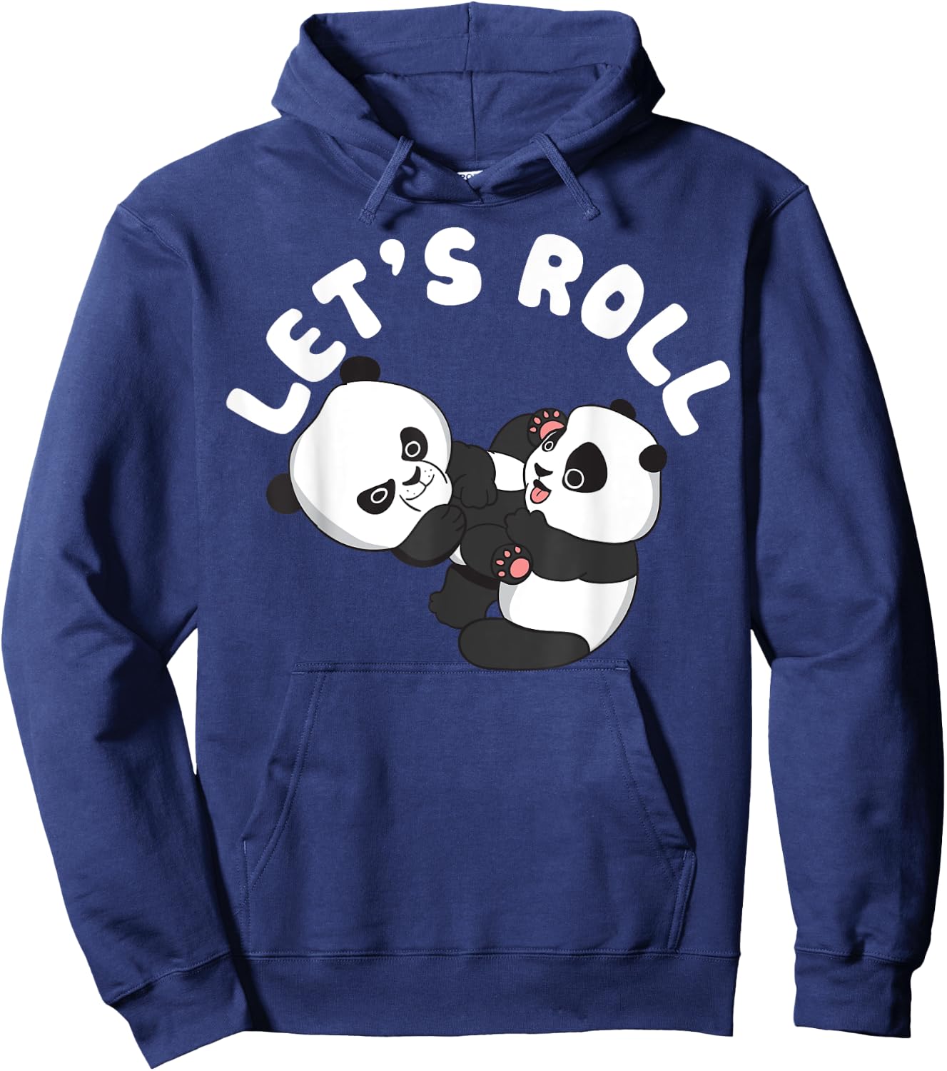 BJJ, Brazilian Jiu-jitsu Let's roll like Panda bear Hoodie - Hoodie | Navy