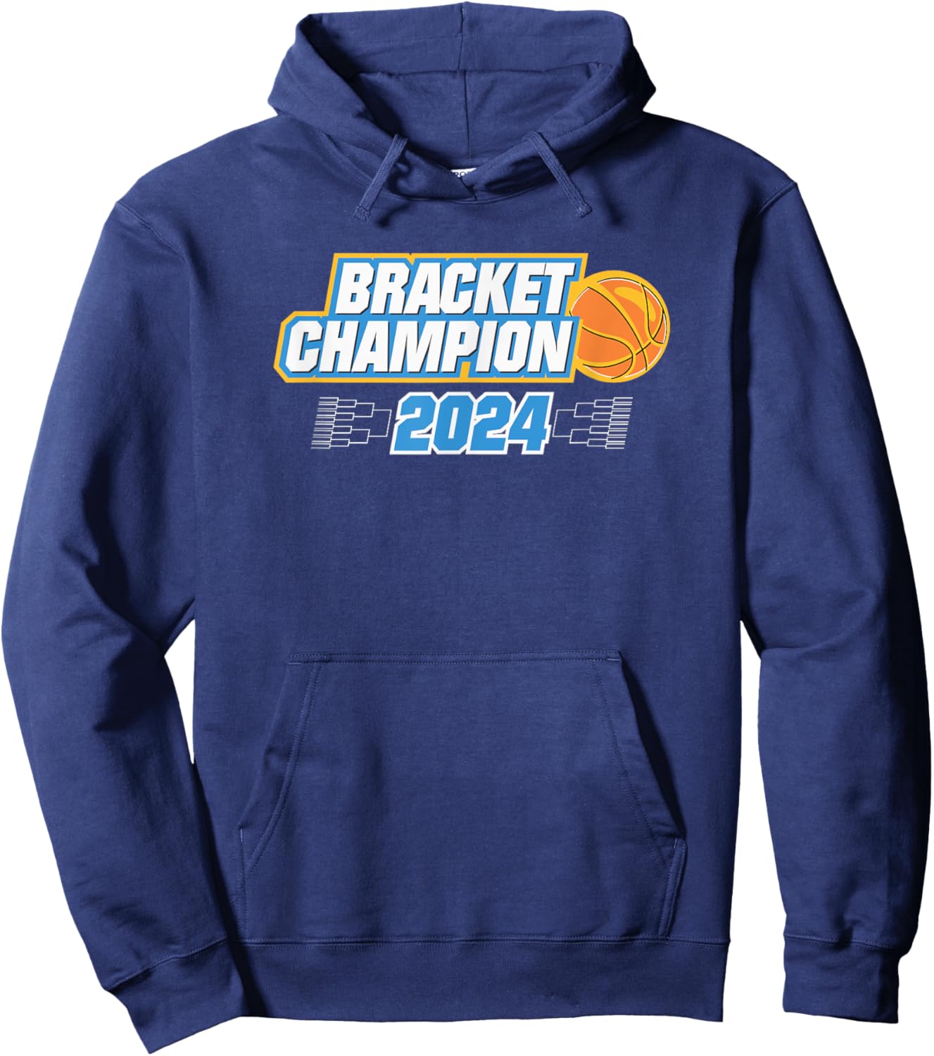 Basketball Bracket Champion 2024 Hoodie - Hoodie | Navy