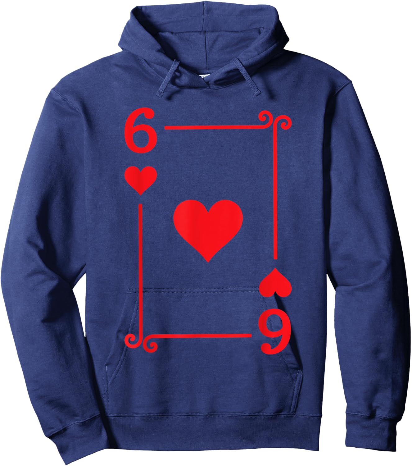 Playing Cards Costume - 6 Hearts Card - Six Card Hoodie - Hoodie | Navy
