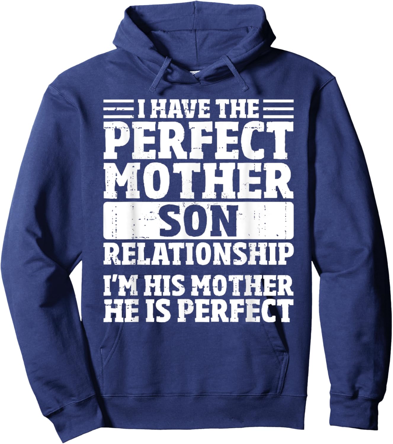 Perfect Mother Son Relationship Mother's Day Mom Funny Hoodie - Hoodie | Navy