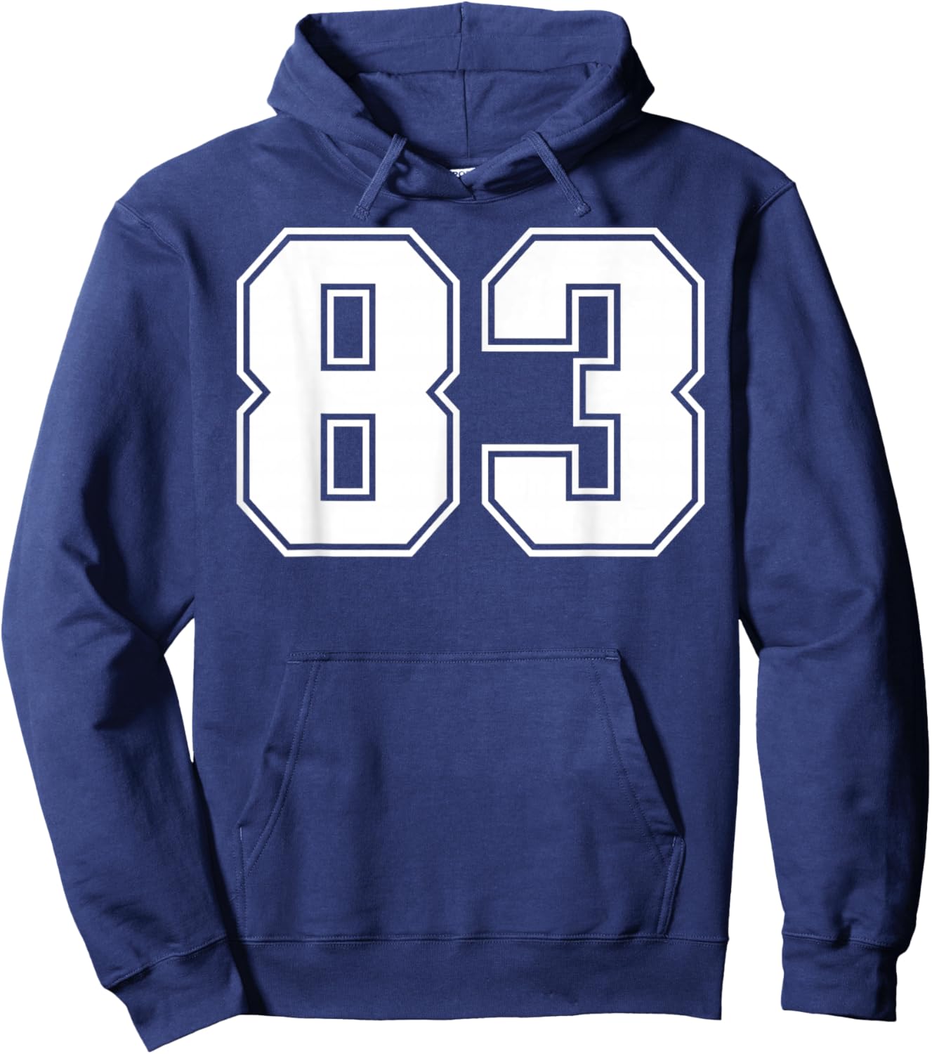 83 Number Eighty-Three Team Sports Graphic Varsity Matching Hoodie - Hoodie | Navy