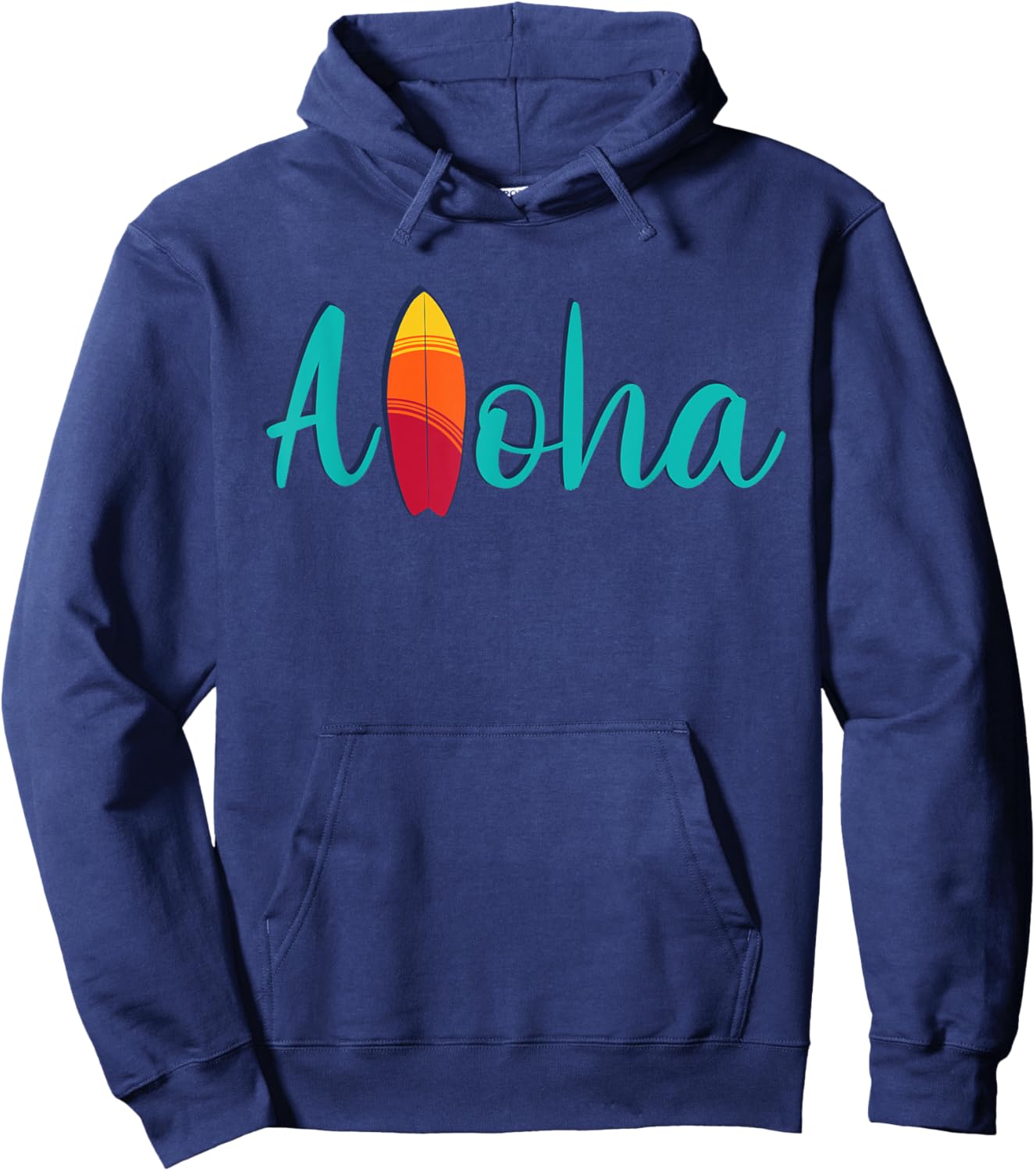 Aloha Hawaiian Hawaii Tropical Beach Surf Hoodie - Hoodie | Navy
