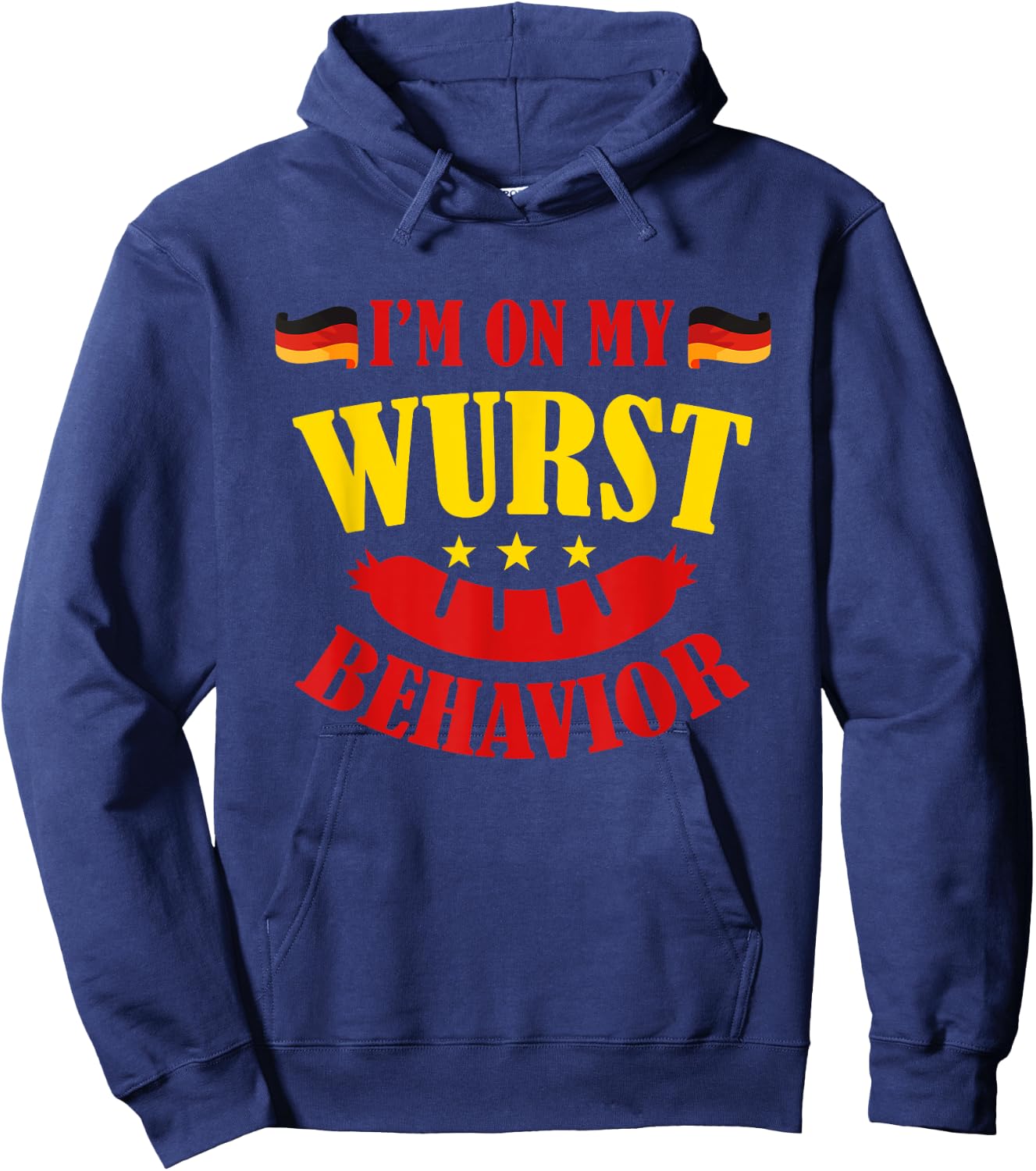 German Oktoberfest Shirt Funny Wurstfest Costume Men Gift Hoodie - Hoodie | Navy