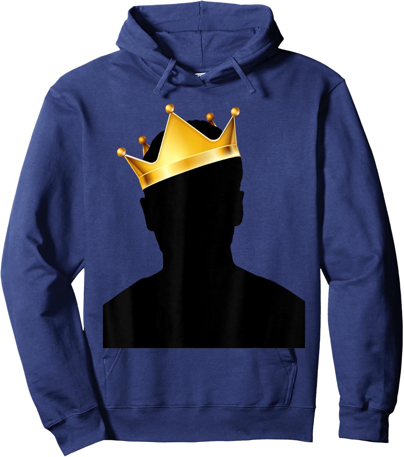 Royal Black King Magic With Golden Crown, Mysterious King Hoodie - Hoodie | Navy