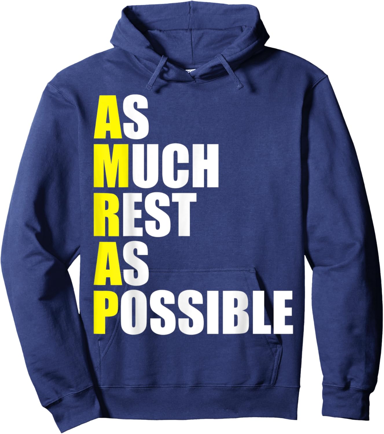 Fitness Sarcasm As Much Rest As Possible AMRAP Gym Funny Hoodie - Hoodie | Navy