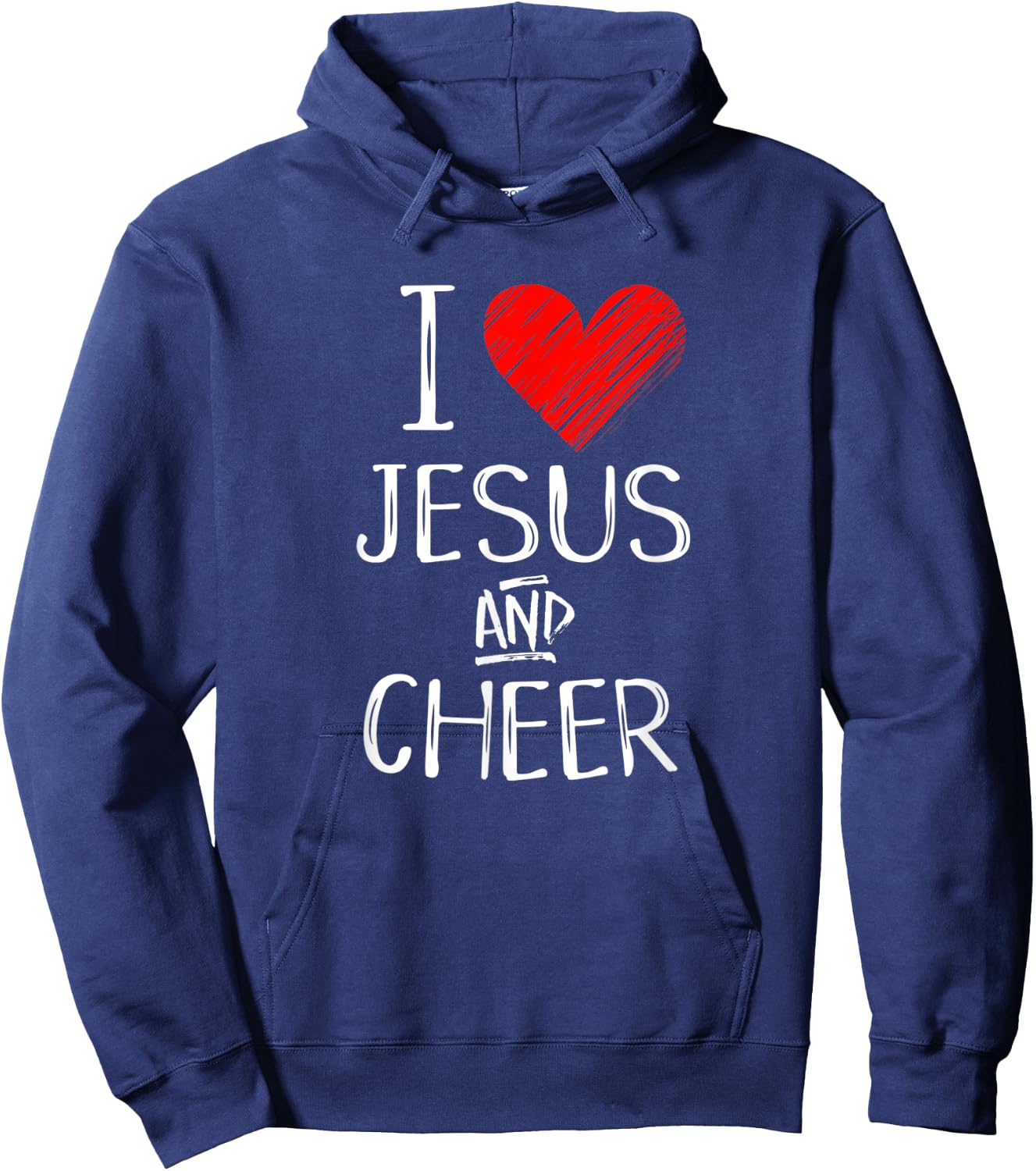 I Love Jesus And Cheer Christian Cheerleading Sport Shirt Hoodie - Hoodie | Navy