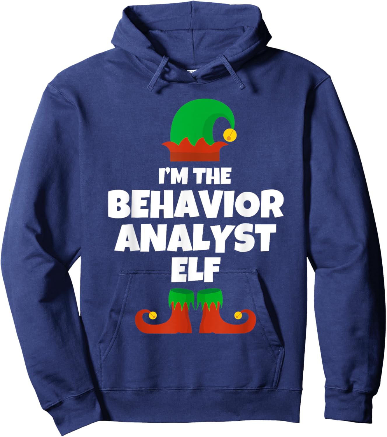 I'm The Behavior Analyst Elf Family Pajama Christmas Funny Hoodie - Hoodie | Navy