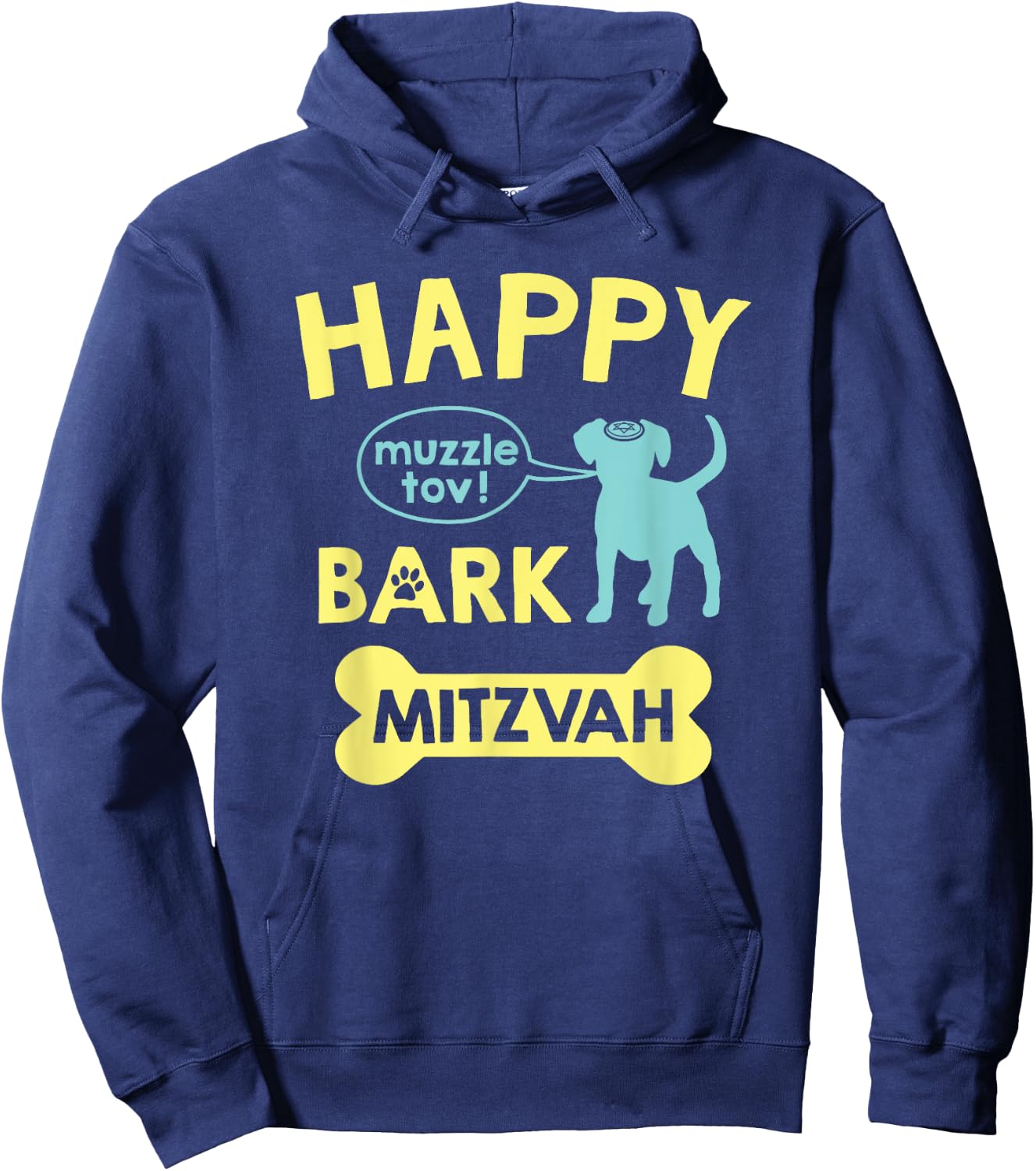 Bark Mitzvah | Dog Lover Funny Jewish Bar Mitzvah Dogs Gift Hoodie - Hoodie | Navy