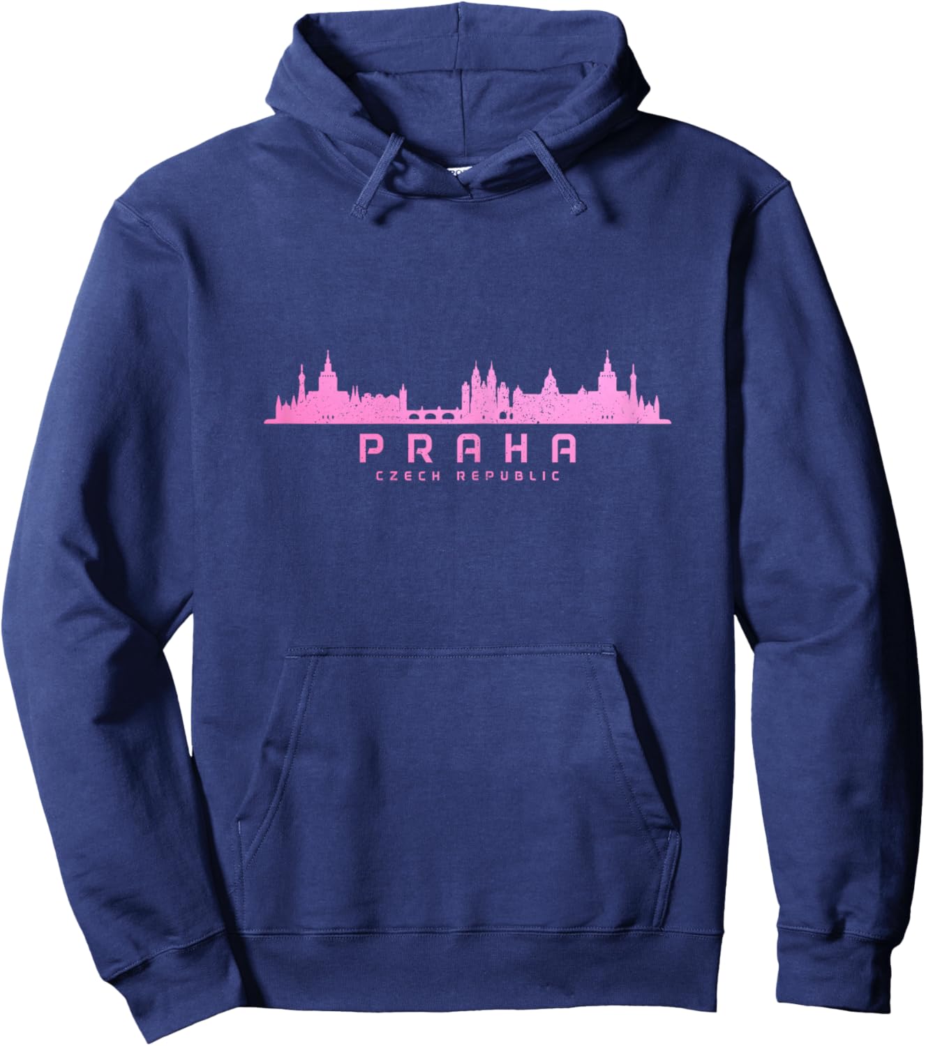 Prague Skyline Czech Republic Praha Souvenir Hoodie - Hoodie | Navy
