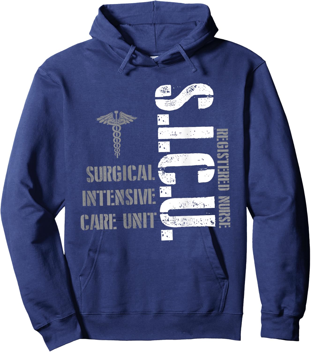 SICU Registered Nurse Intensive Care Unit RN Staff Hoodie - Hoodie | Navy