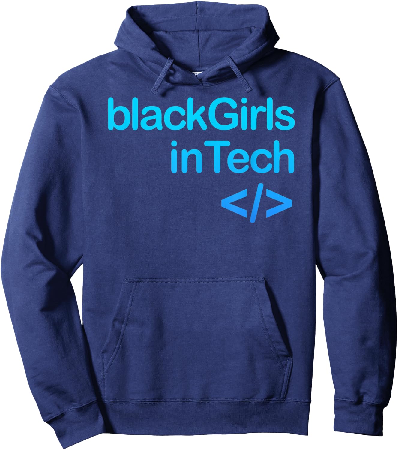 Black girls code. African American women in technology, tech Hoodie - Hoodie | Navy