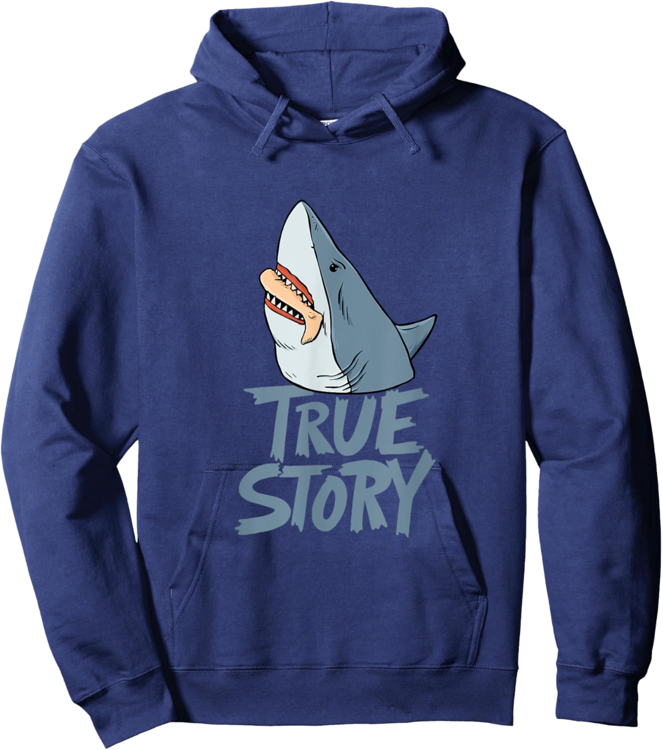 Shark Amputee Joke Leg Prosthetic Design for a Leg Amputee Hoodie - Hoodie | Navy