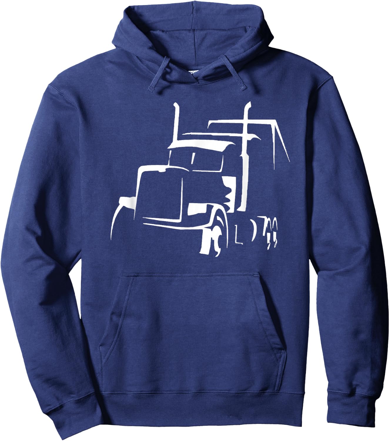 18 Wheeler Semi Truck Shirt for Truck Drivers Who Love OTR Hoodie - Hoodie | Navy