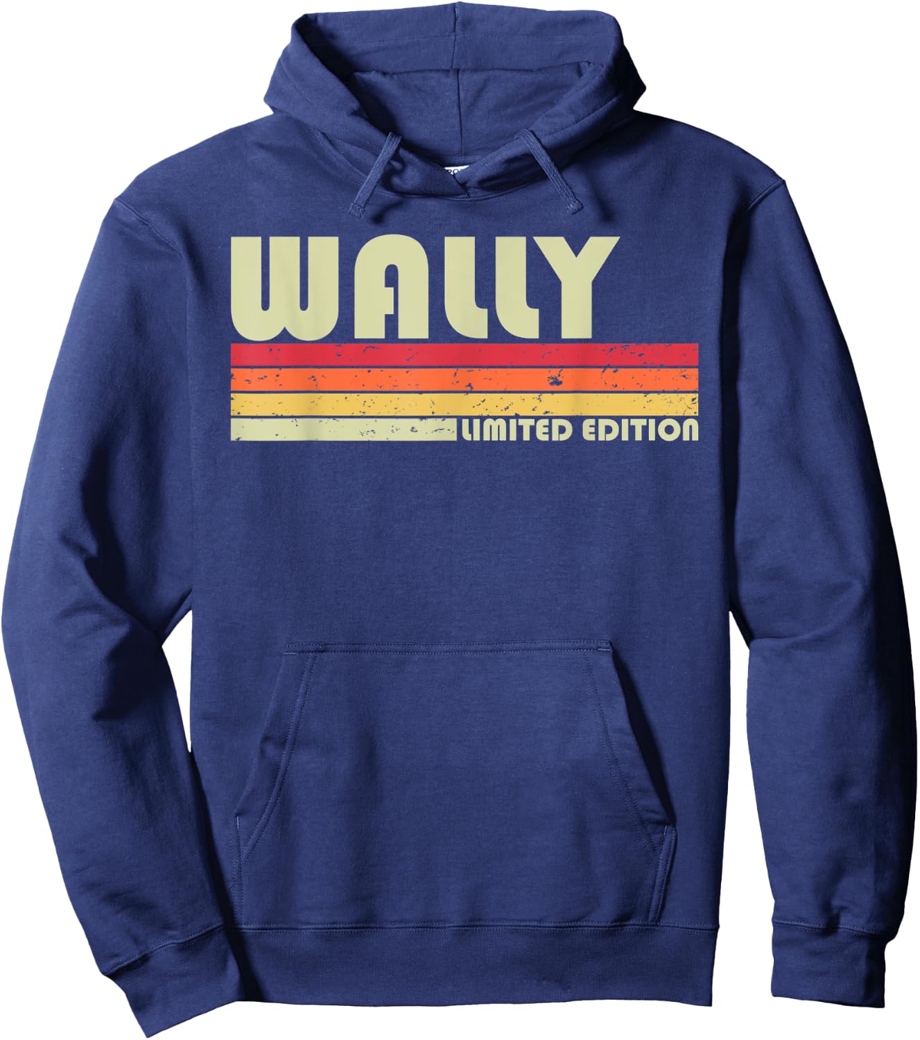 WALLY Gift Name Personalized Funny Retro Vintage Birthday Hoodie - Hoodie | Navy