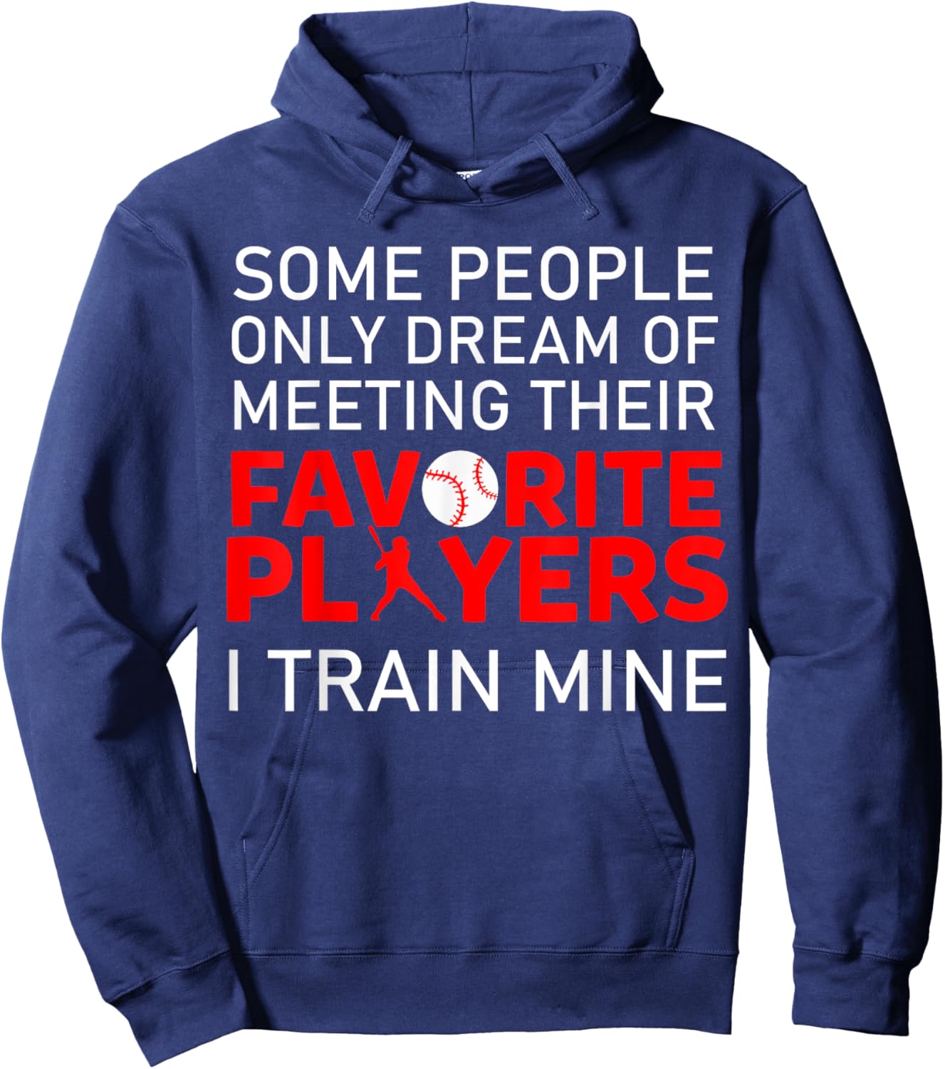 Funny Baseball Coach Trainer Bat And Ball Sports Lover Quote Hoodie - Hoodie | Navy