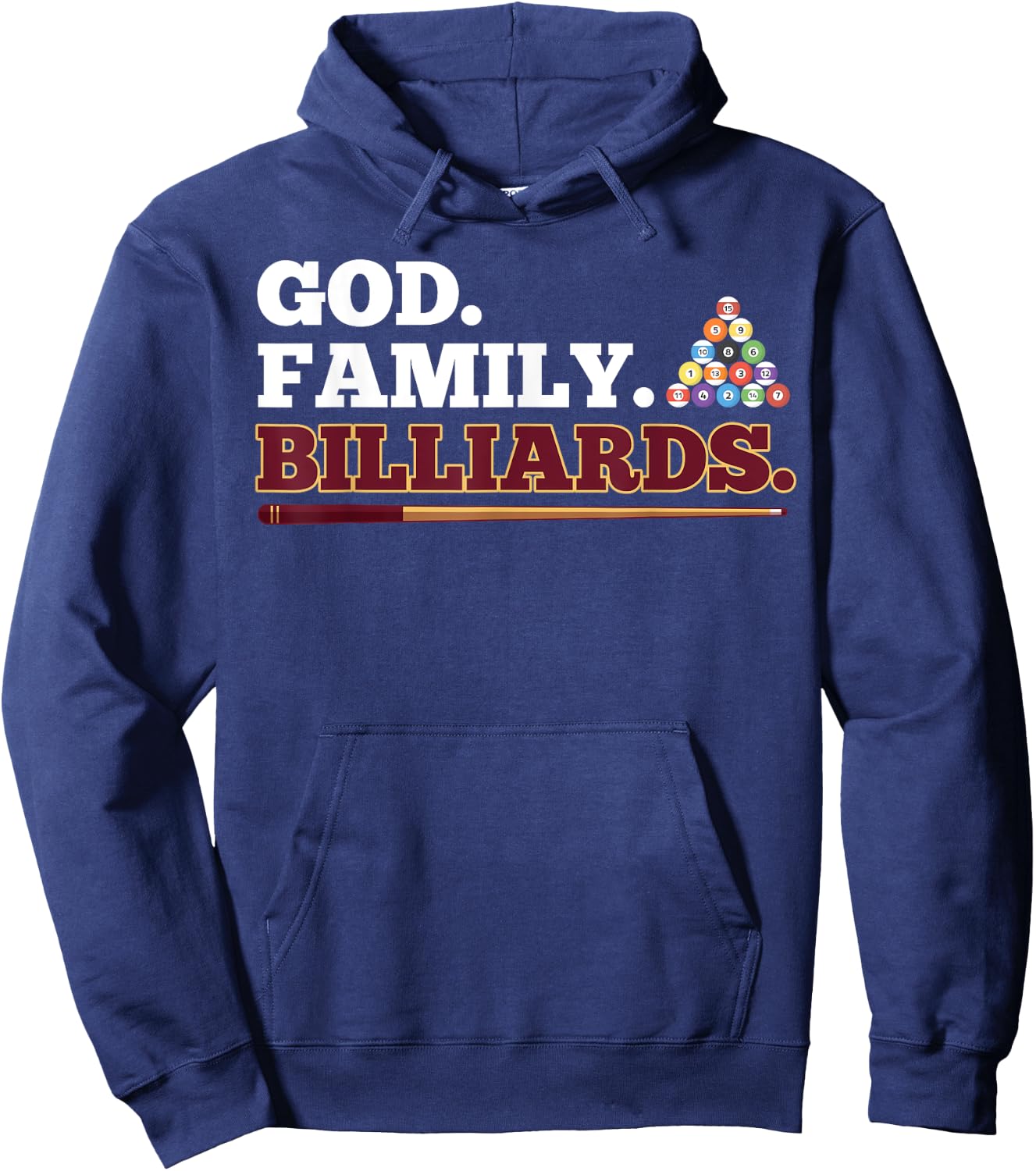 God Family Billiards Shooting Pool Player Hoodie - Hoodie | Navy