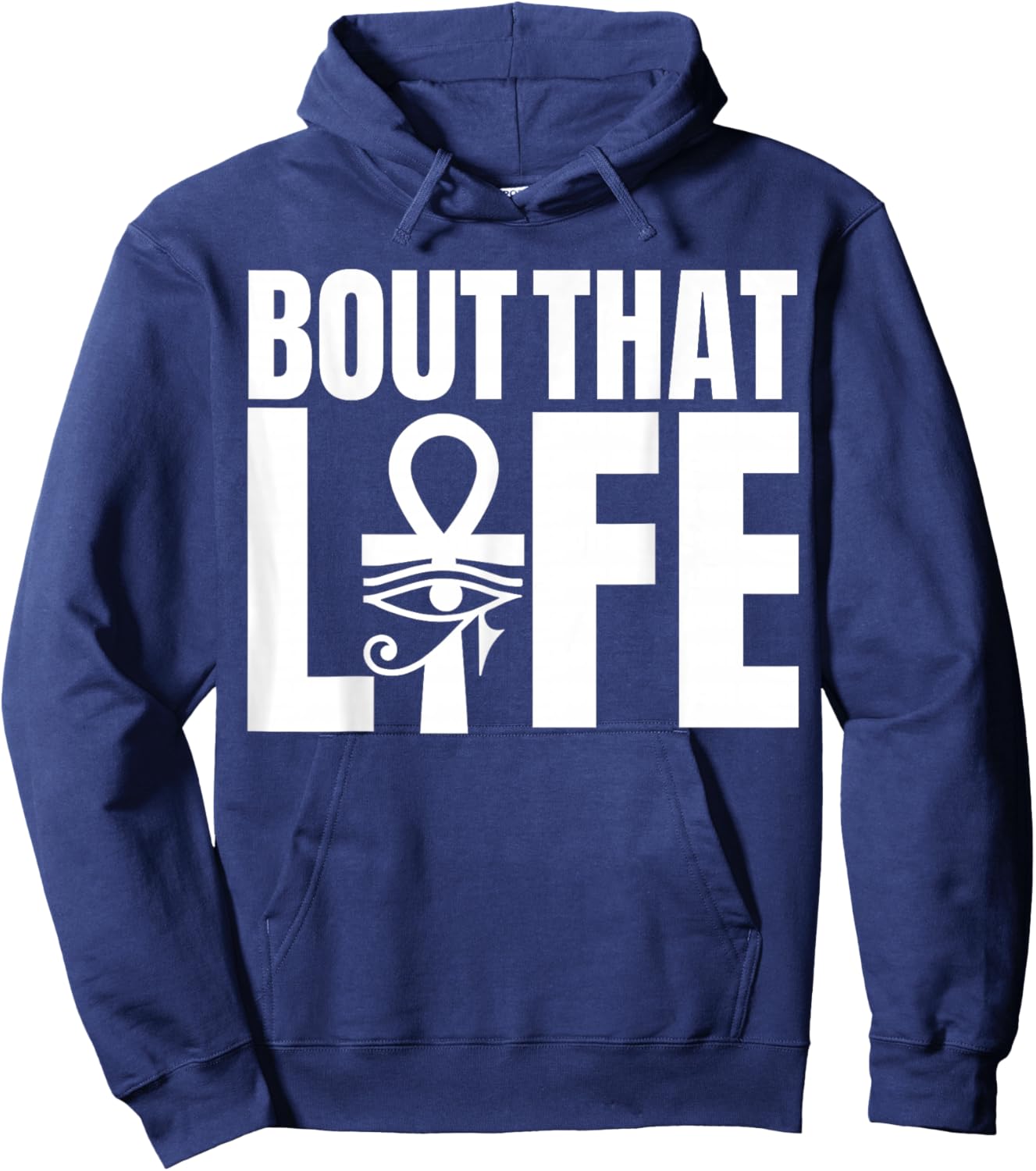 Ancient Egyptian Ankh Eye Of Horus Kemetic Egpyt Hoodie - Hoodie | Navy