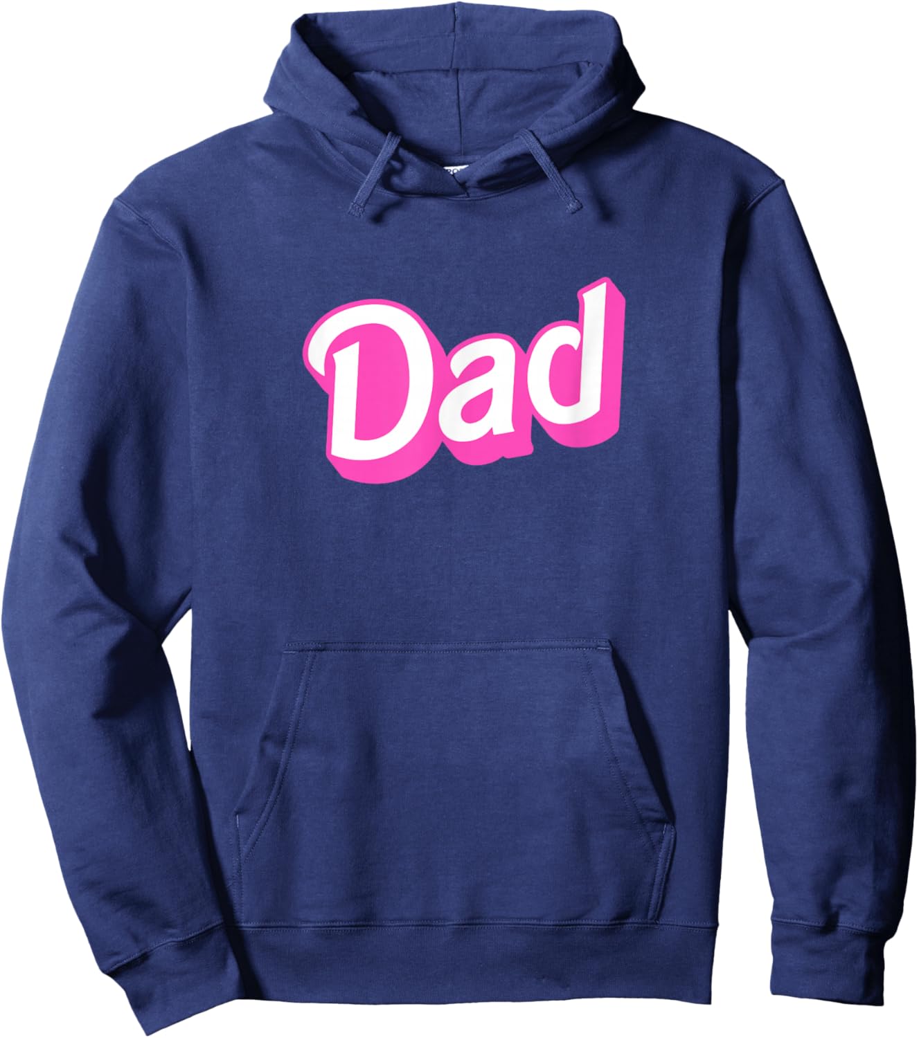 Dad Pink & White Overlapping Font Halloween Costume Hoodie - Hoodie | Navy