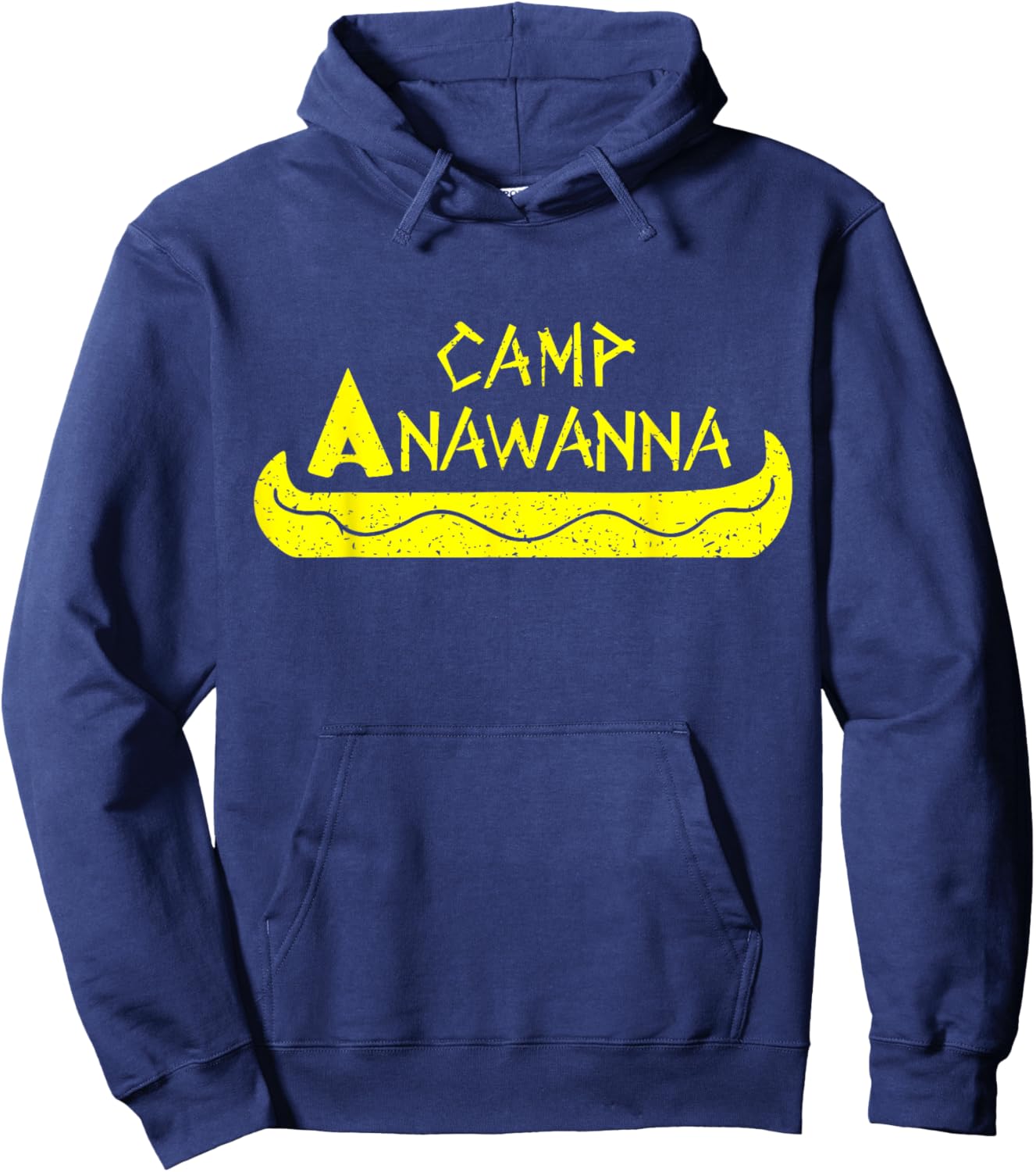 Camp Anawanna Outfits -Adults Vintage Black Small Classic Fit Short Sleeve Hoodie - Hoodie | Navy