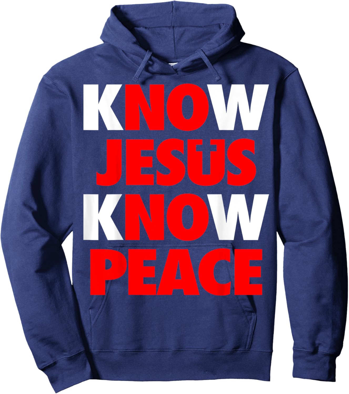 Jesus Love Bible Know Jesus Know Peace No Jesus No Peace Hoodie - Hoodie | Navy