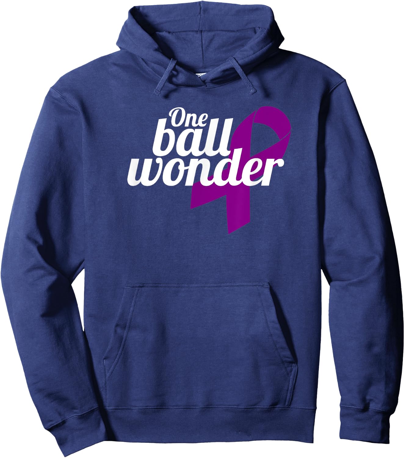 Funny Testicular Cancer Survivor Quote Saying Orchidectomy Hoodie - Hoodie | Navy