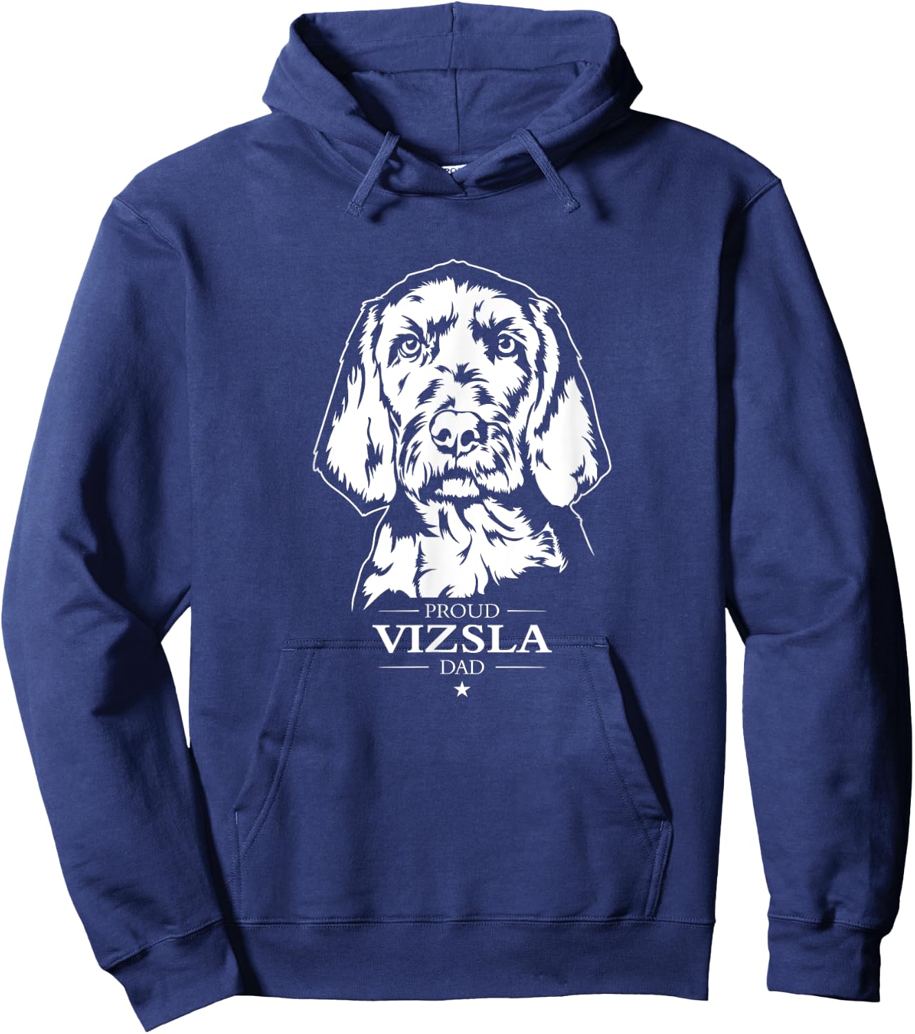Proud Vizsla dad dog Wirehaired Vizsla Pointer dog Hoodie - Hoodie | Navy
