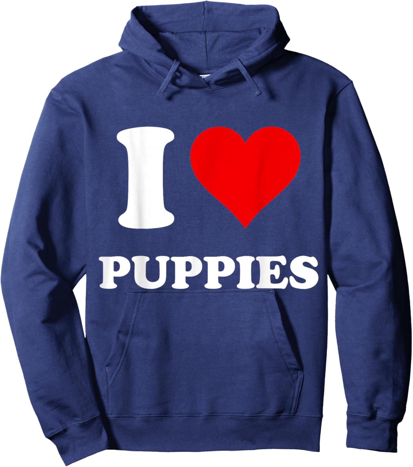I Heart Puppies I Love Puppies Hoodie - Hoodie | Navy