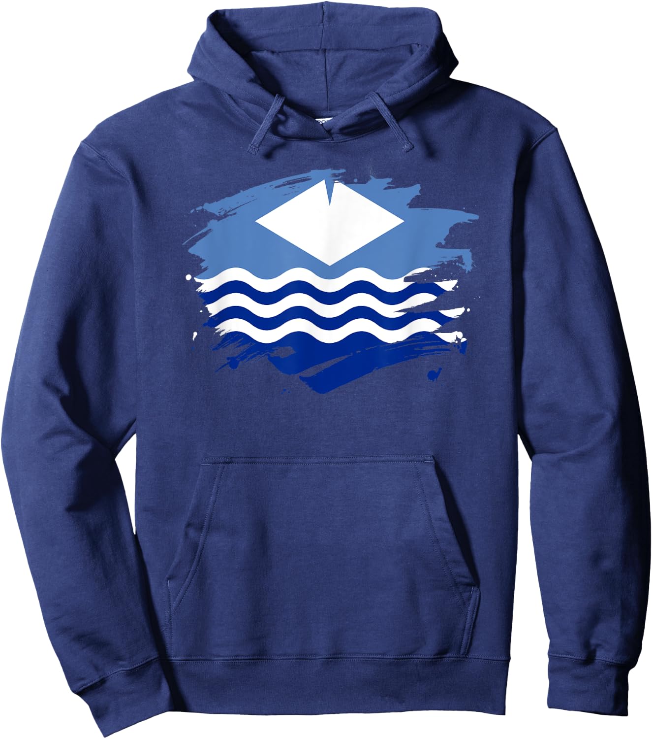 Isle of Wight Paint Splatter Flag - Island Pride Hoodie - Hoodie | Navy