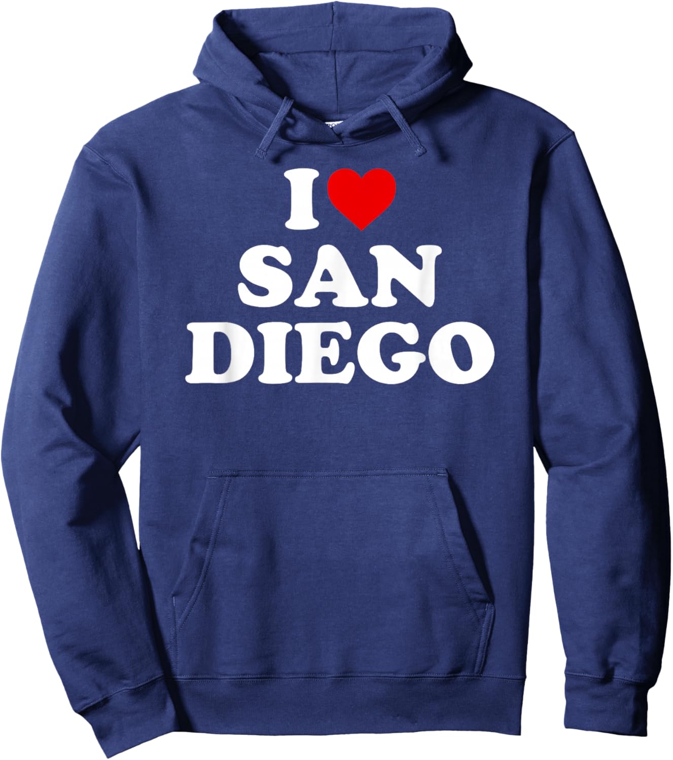 I Love San Diego - Heart Hoodie - Hoodie | Navy